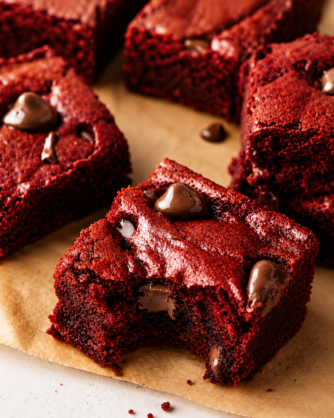 GLUTEN-FREE RED VELVET BROWNIES
