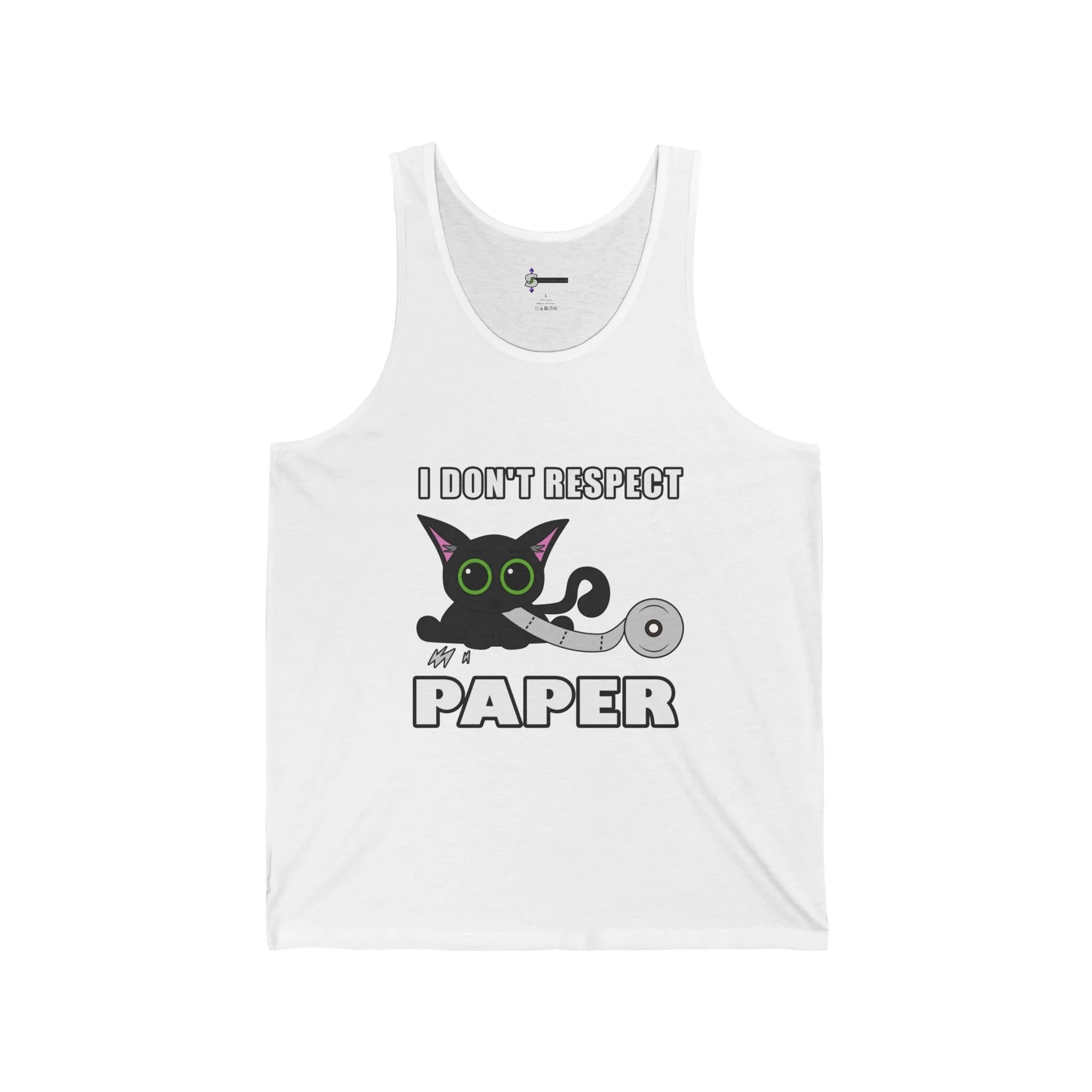 “I Don’t Respect Paper”  — Cheeky Cat Graphic Tank