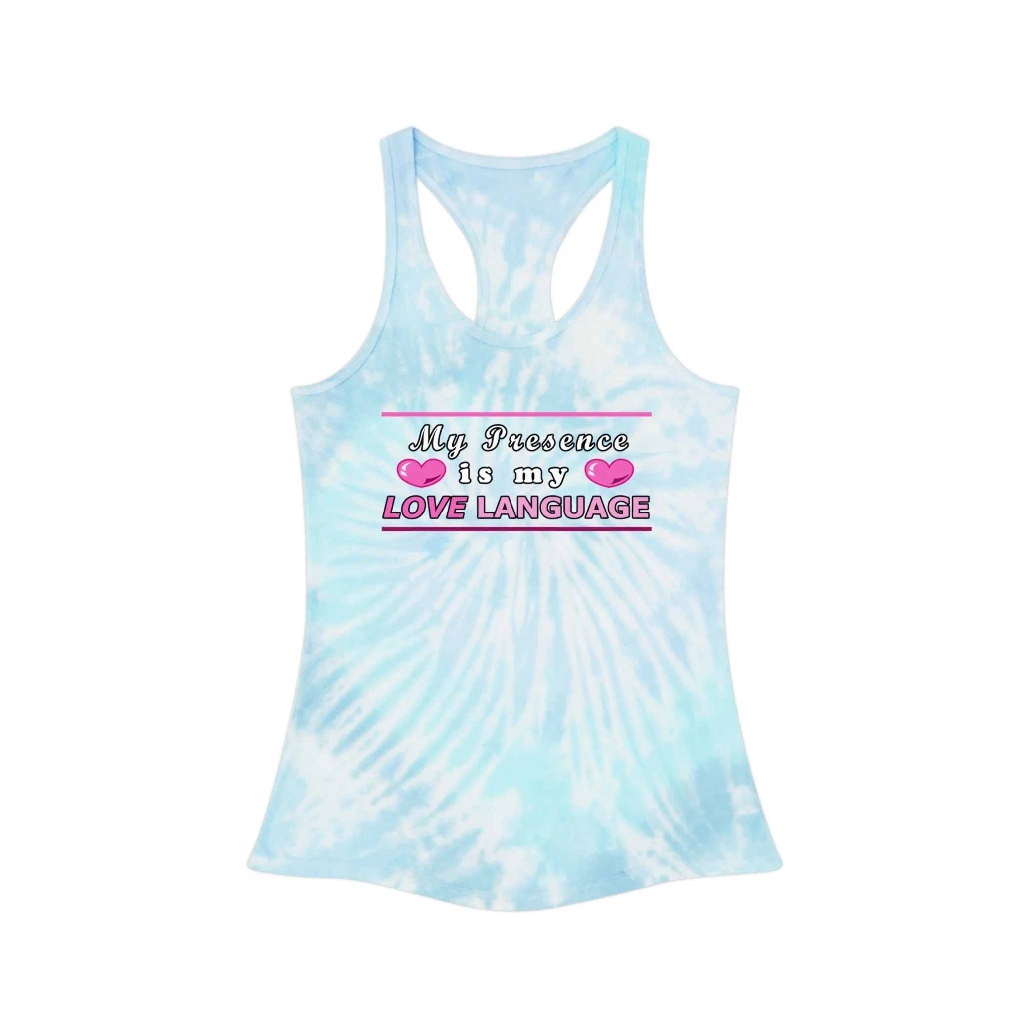 "My Presence is My Love Language" — Pastel Tie Dye Summer Top