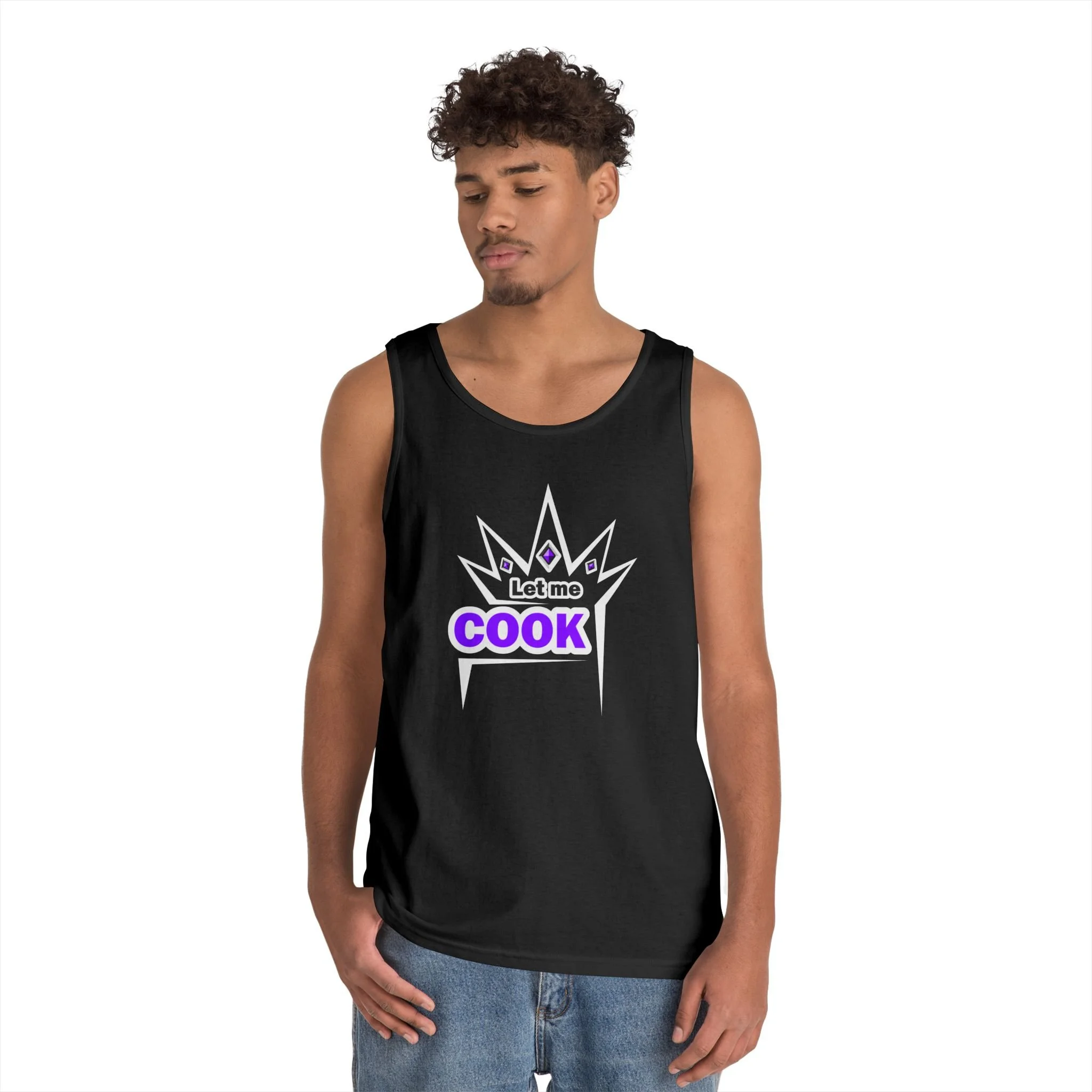"Let Me Cook" — Graphic Cotton Tank Top