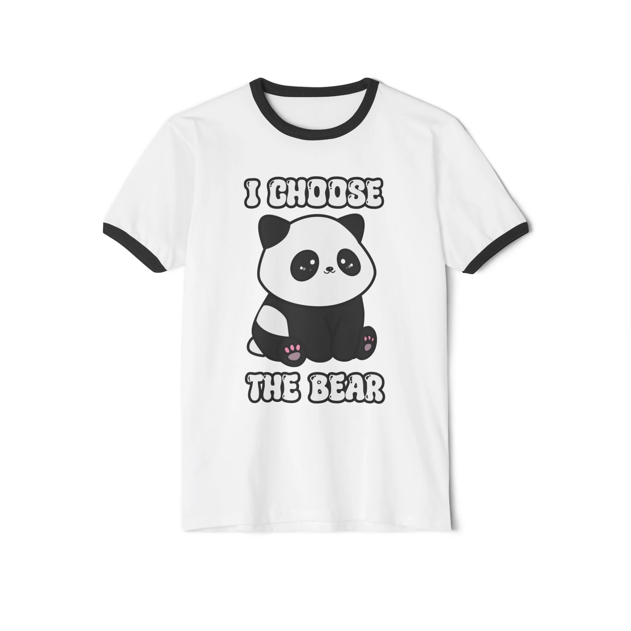 "I Choose the Bear" Panda — Ringer T-Shirt