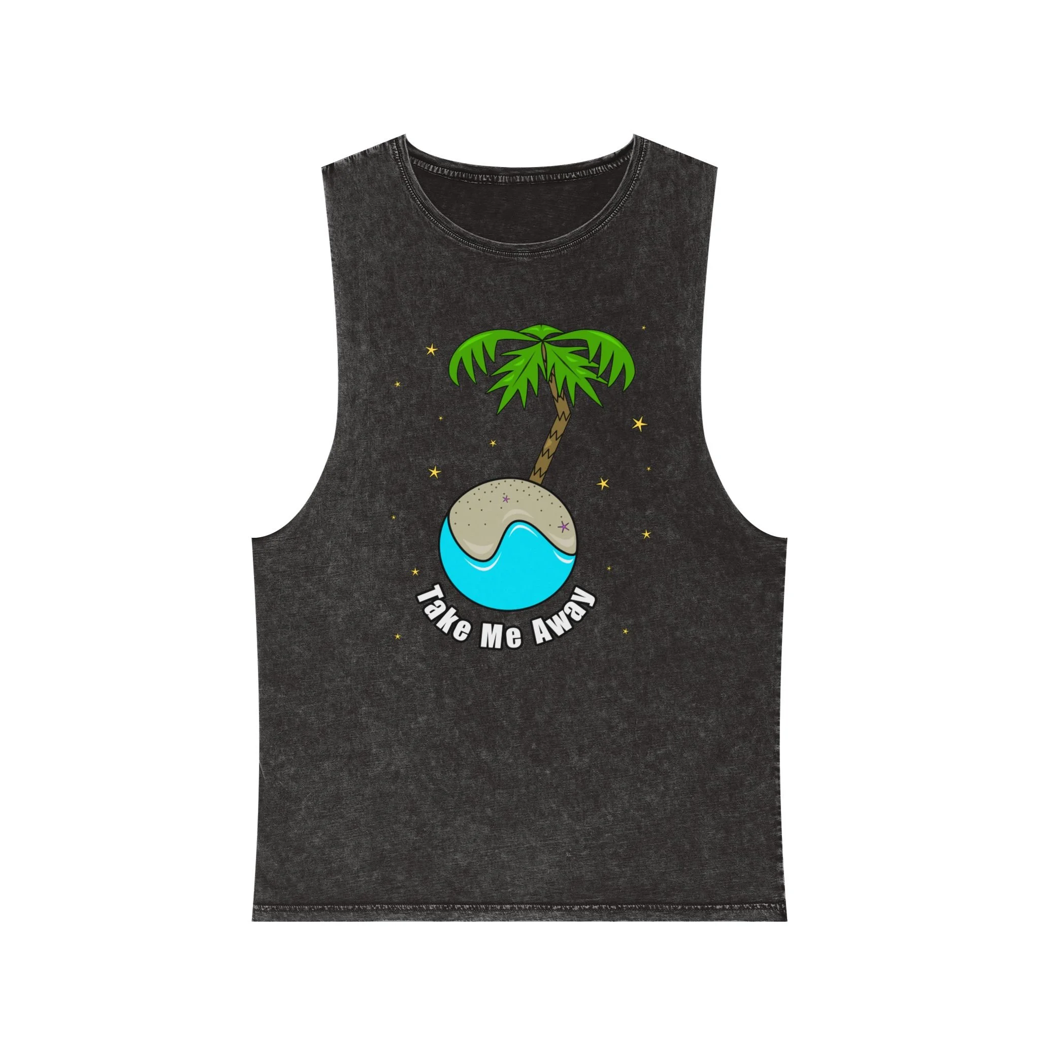 "Take Me Away" Tropical Planet - Stone Long Tank
