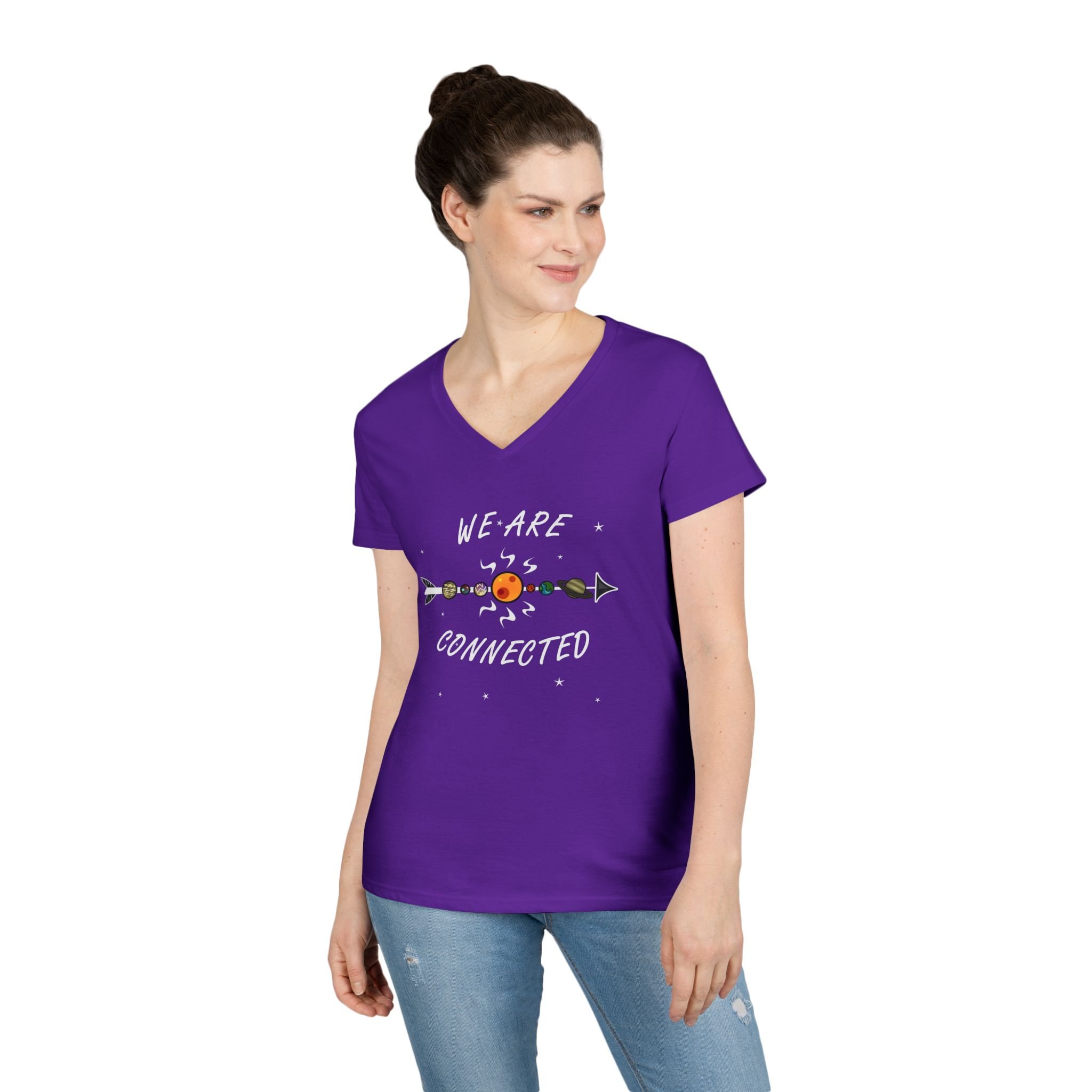 “We Are Connected” Spiritual — Graphic V-Neck Tee