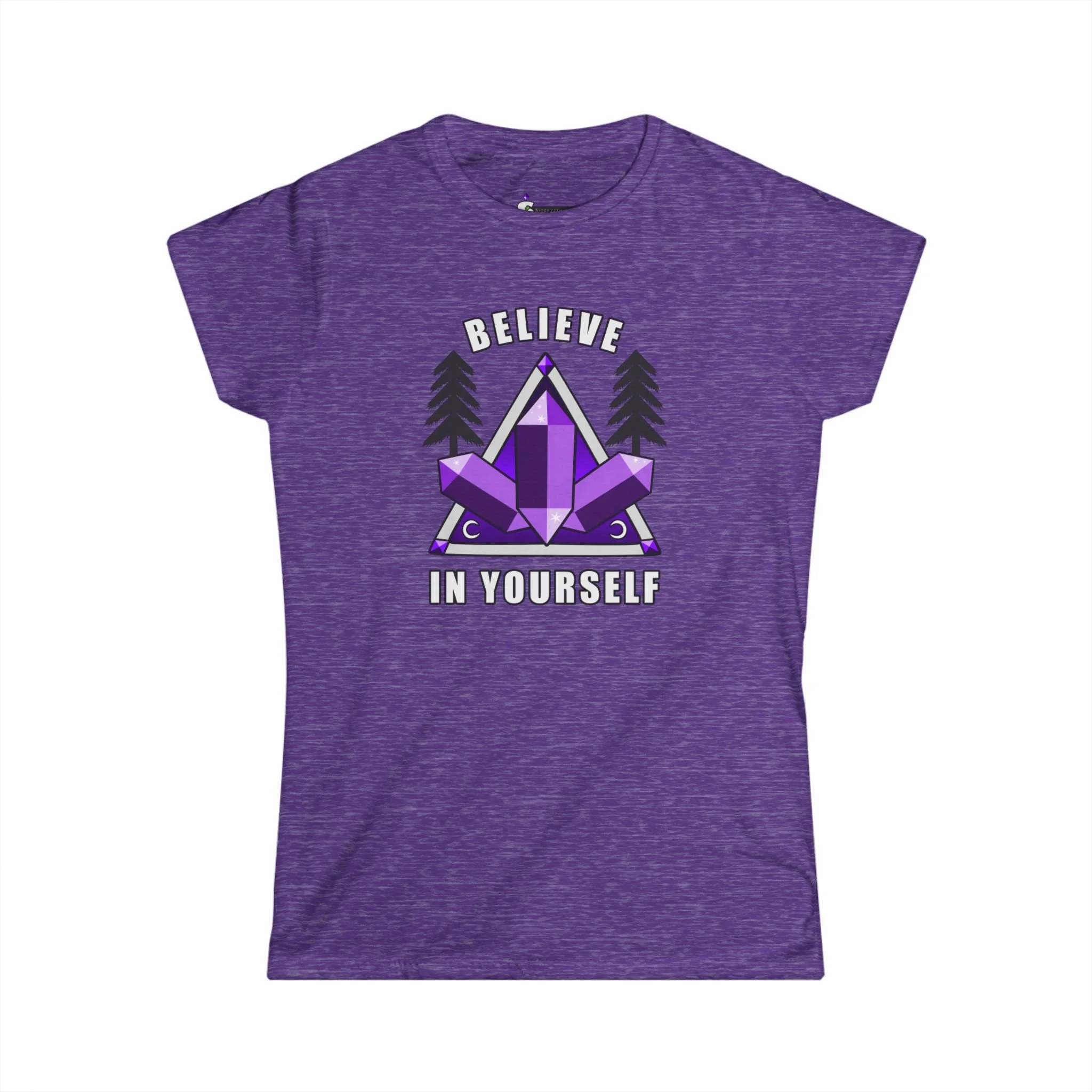"Believe In Yourself" Purple Crystals — Graphic T‑Shirt