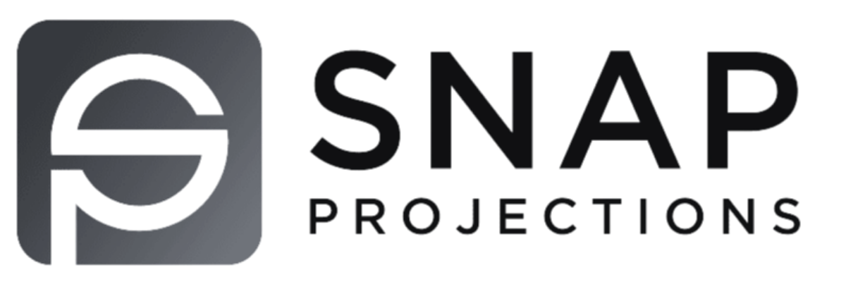 SNAP Projections logo with stylized 'S' inside a square icon and the words 'SNAP PROJECTIONS' to the right