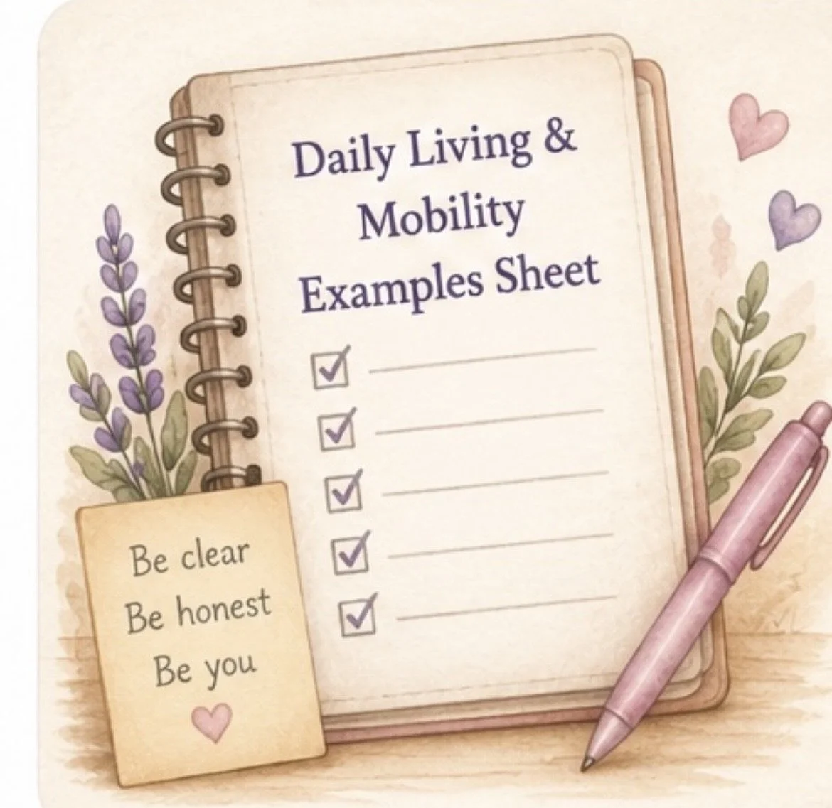 Banner explaining the PIP daily living and mobility activities, helping adults understand the descriptors, identify relevant difficulties and provide clear, evidence-based examples to support their claim.