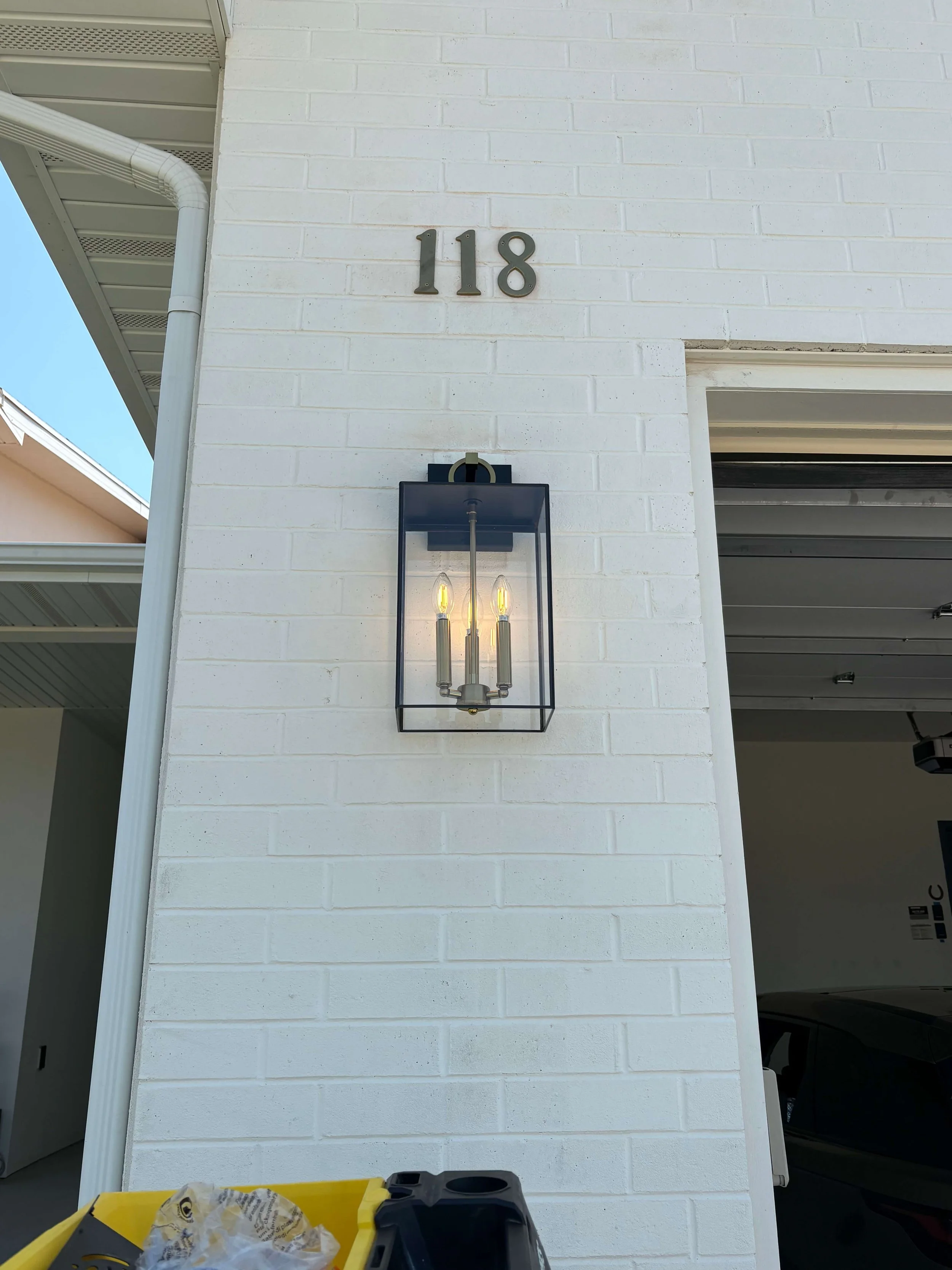 After (exterior light fixture installed)