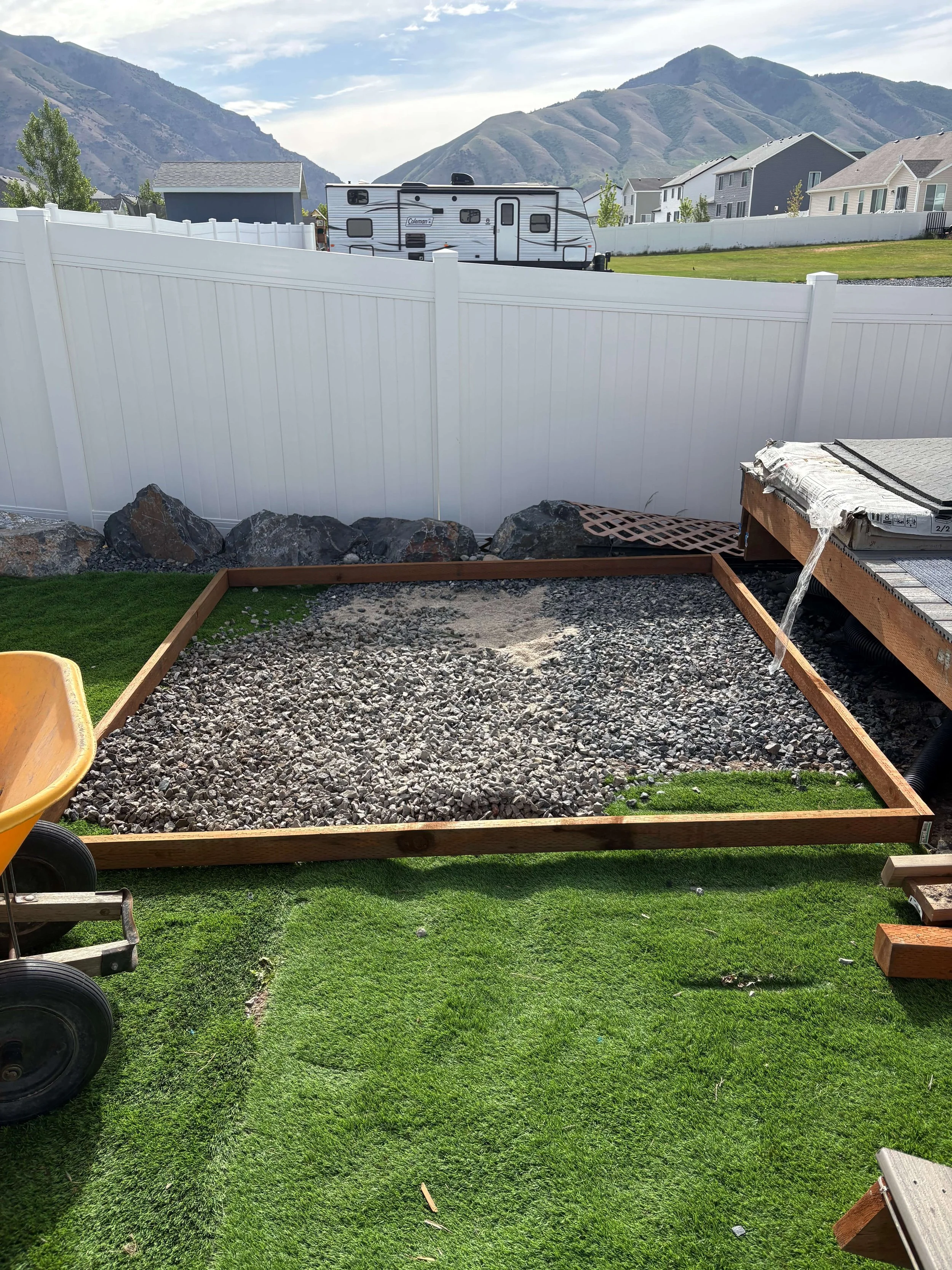 Before (shed installation)