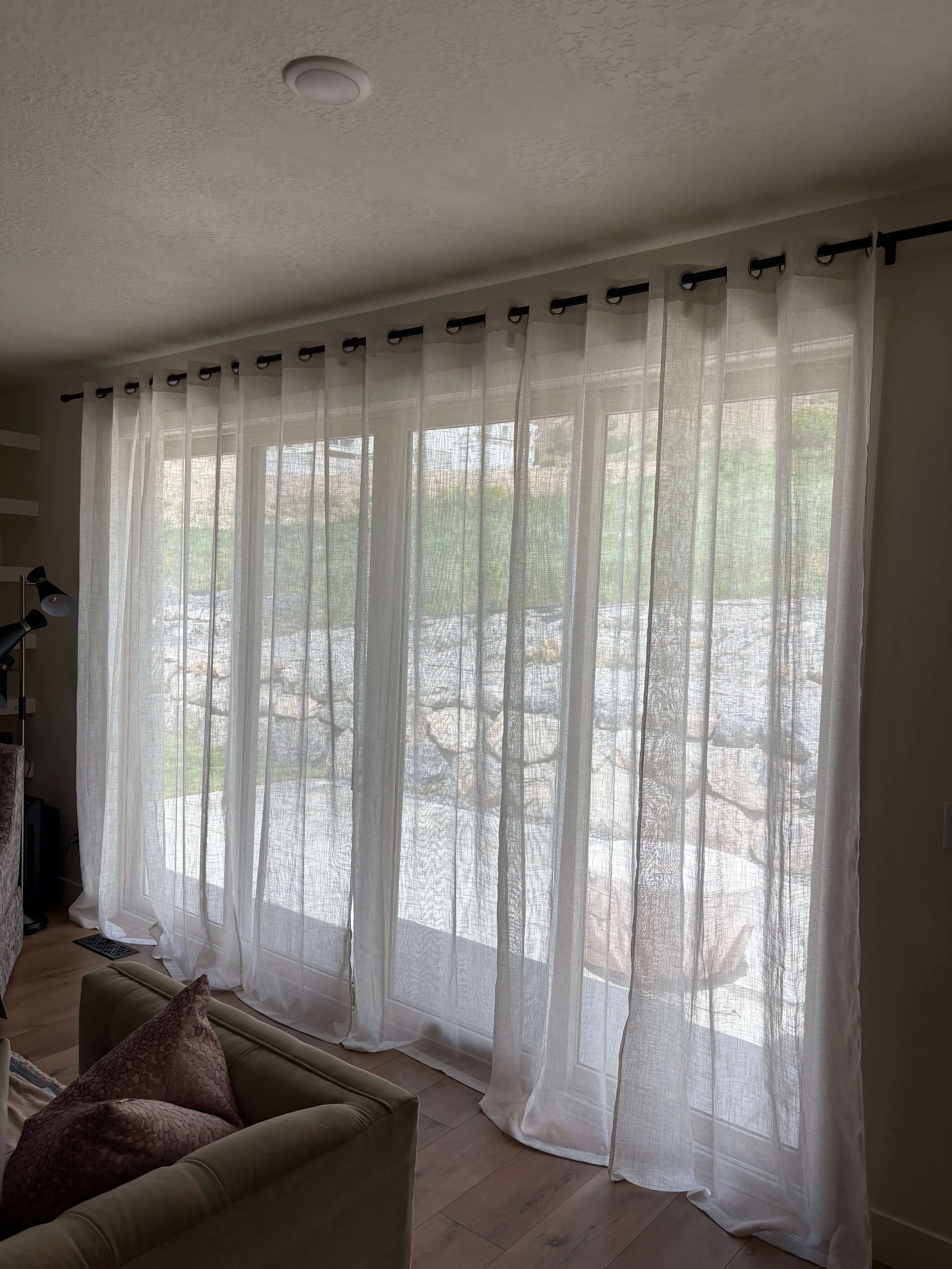 Before (old curtains)