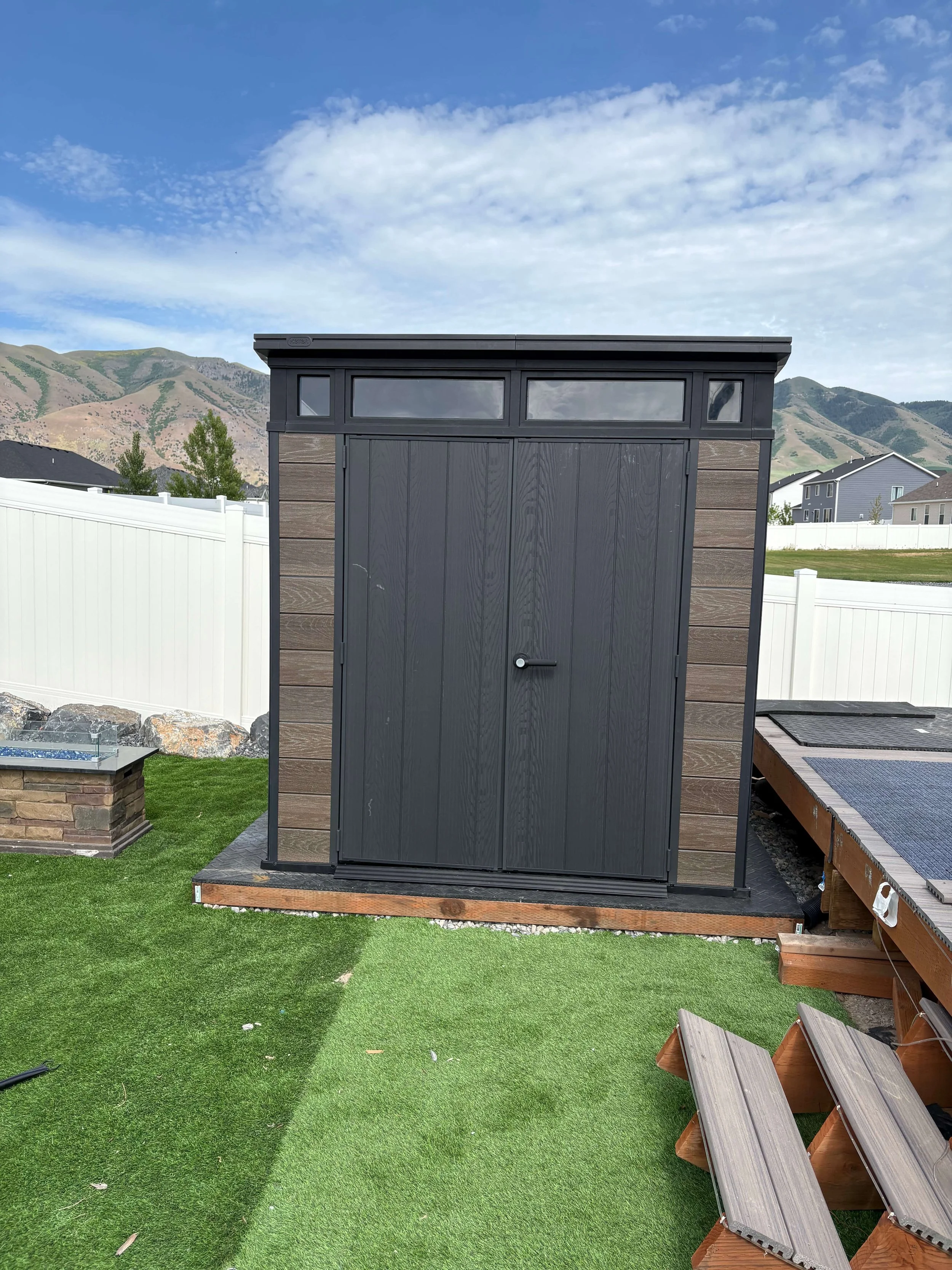 After (shed installed)