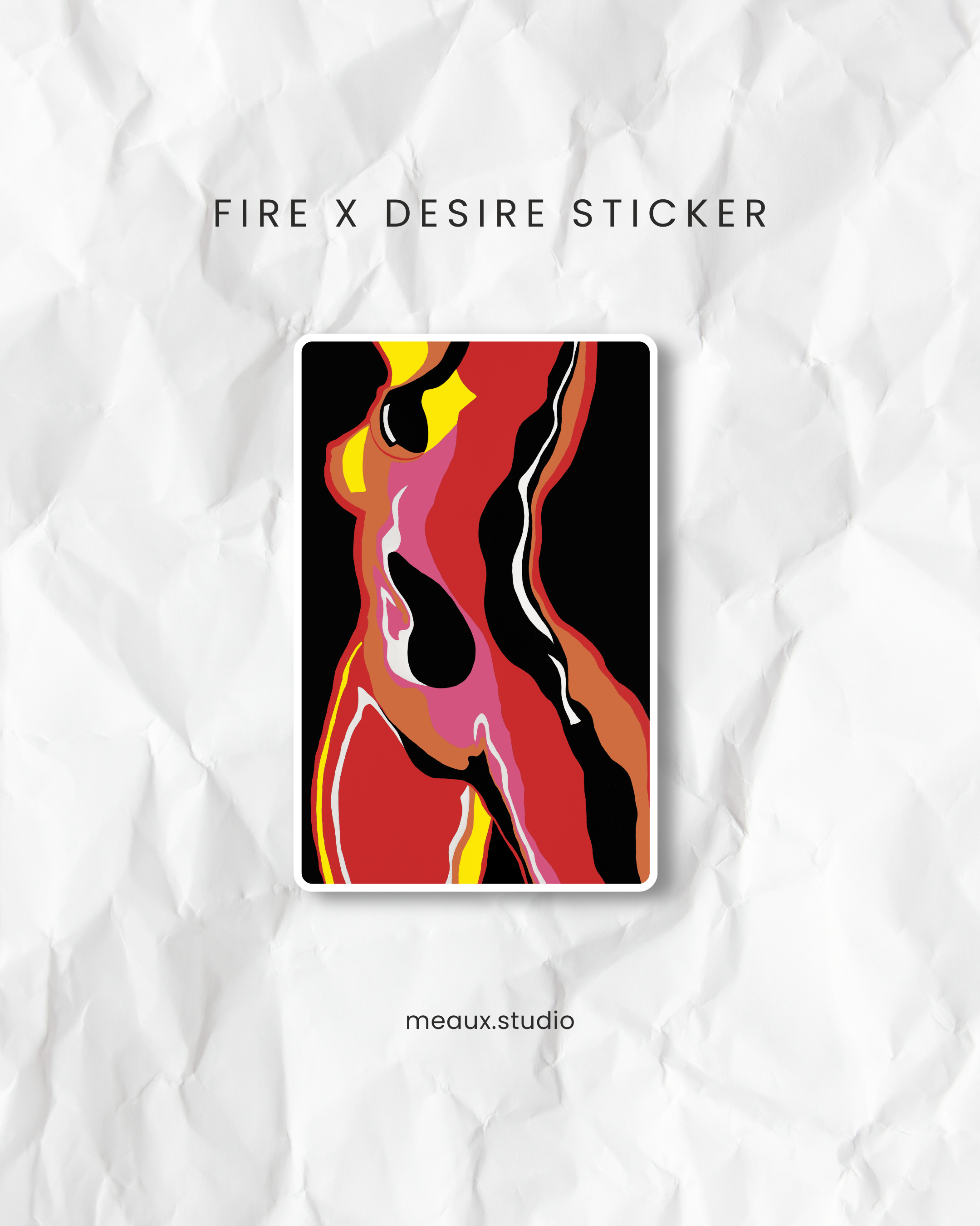 fire x desire sticker
