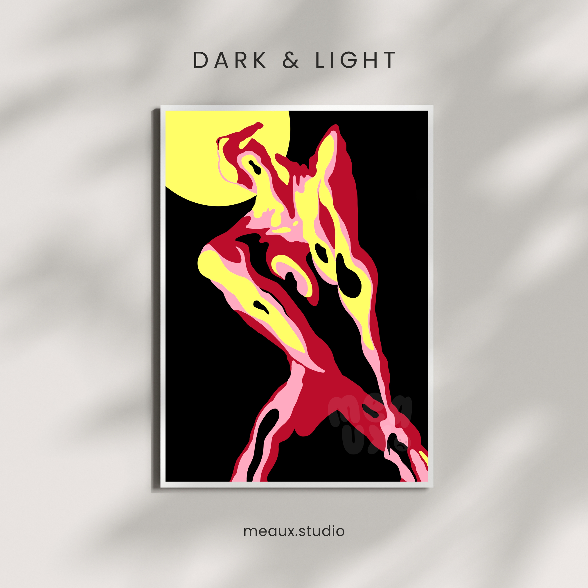 dark & light— large — framed