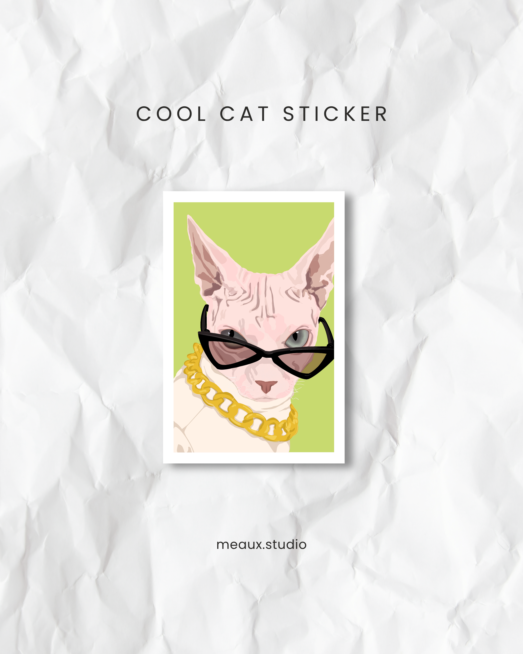 cool cat sticker