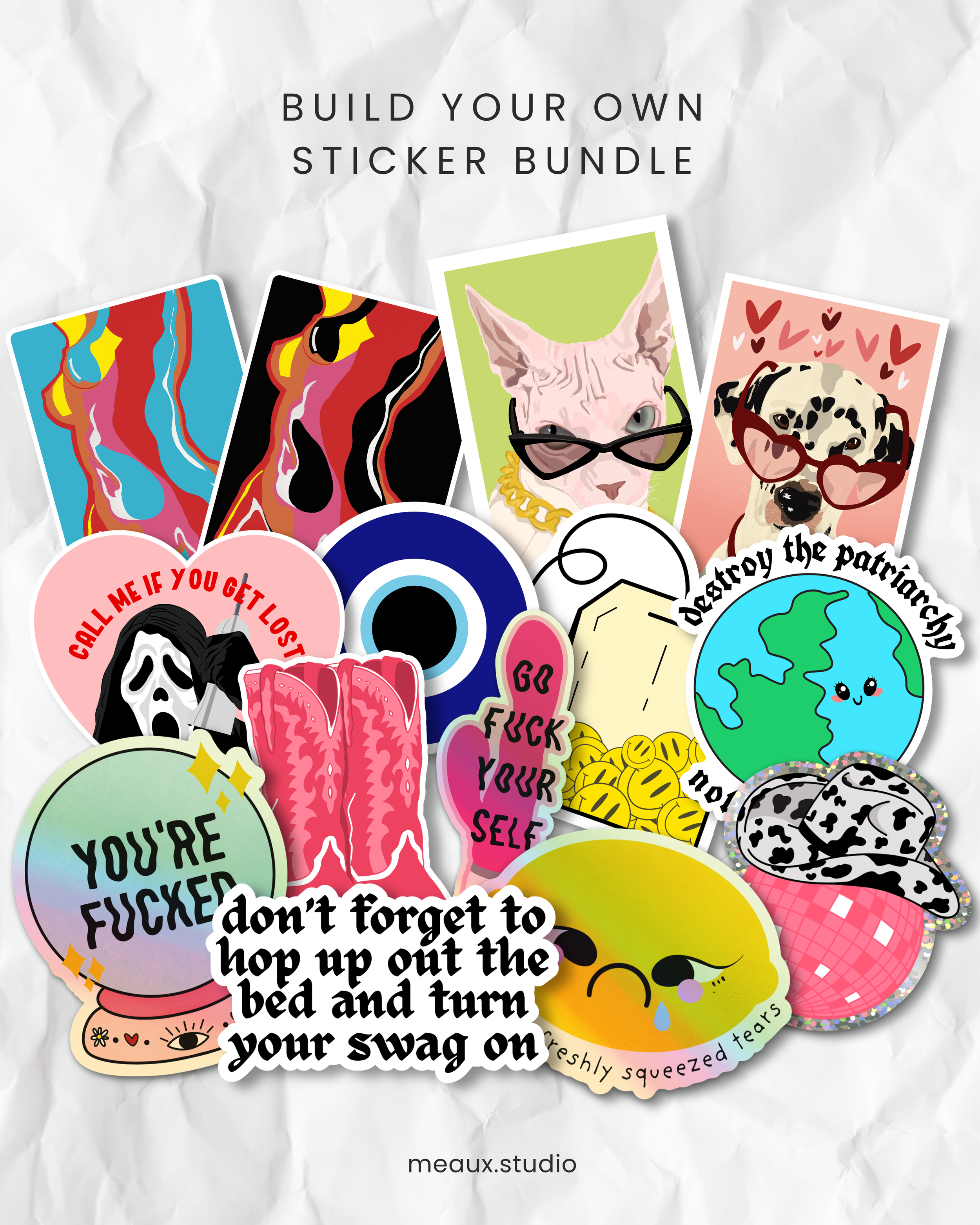 byo sticker bundle — 4 for $18