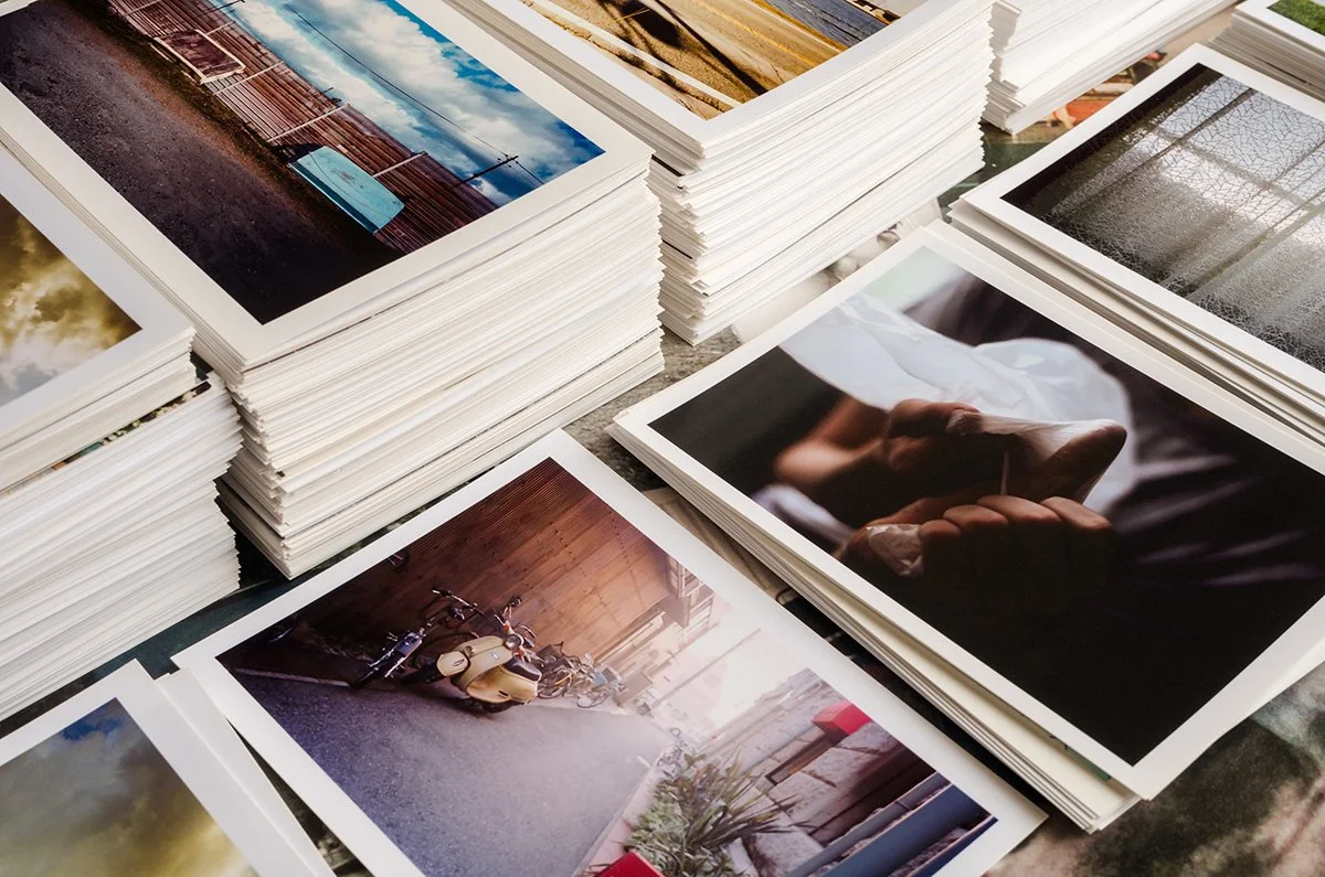 Stacks of print photos