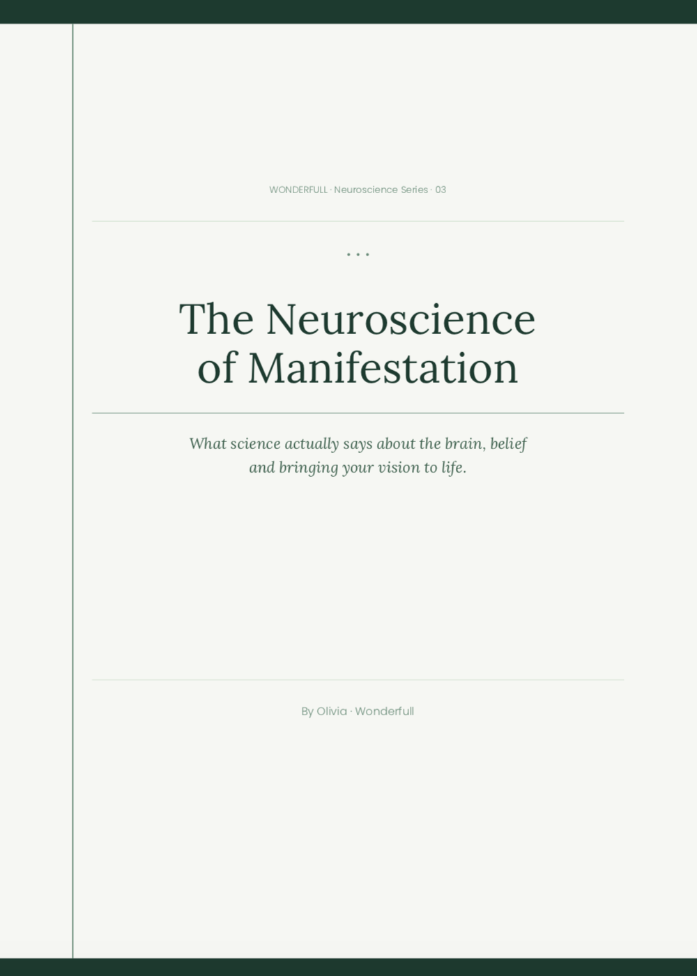 The Neuroscience of Manifestation / eBook