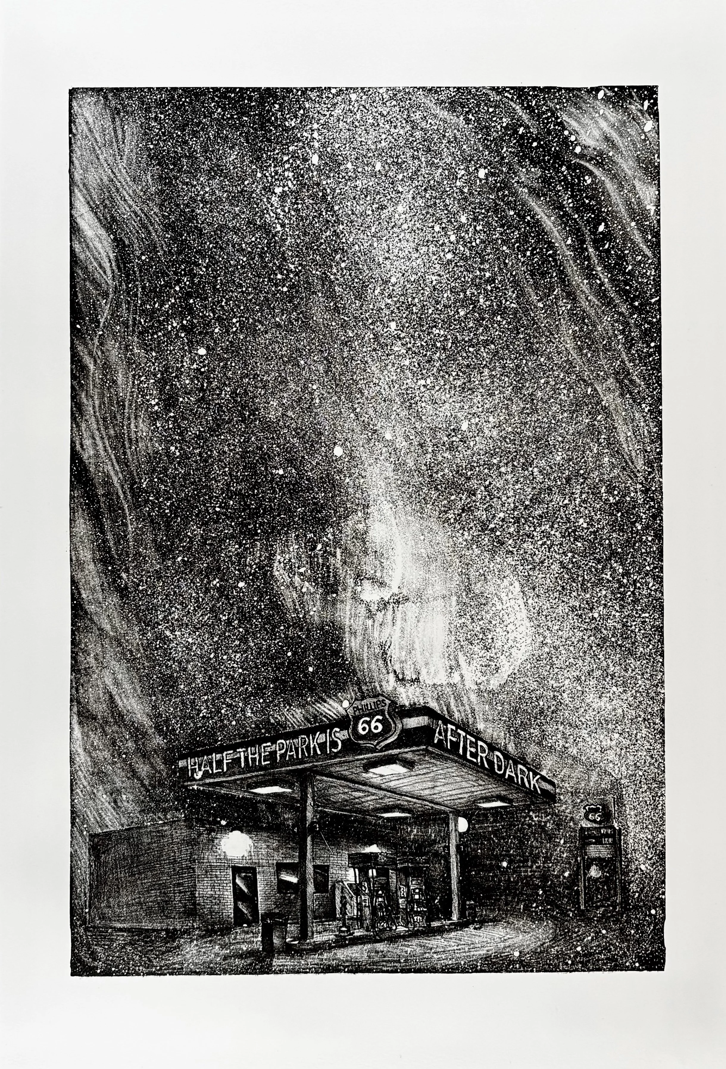 How Many Stars have we Lost to the Light, lithography, 15 x 22" 2025