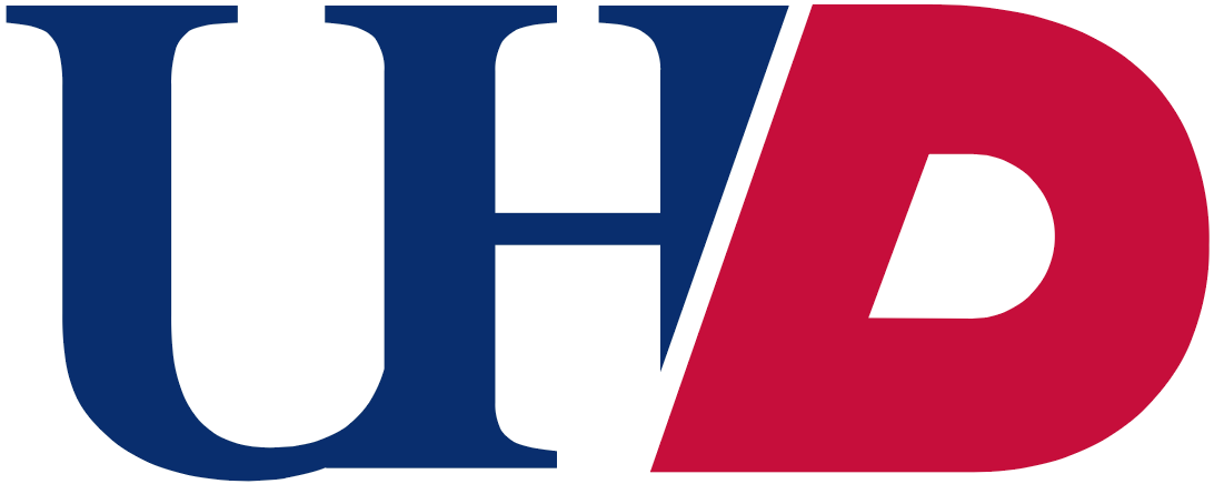 The logo of the television network 'UHD', with 'U' and 'H' in blue and 'D' in red, separated by a black diagonal line.