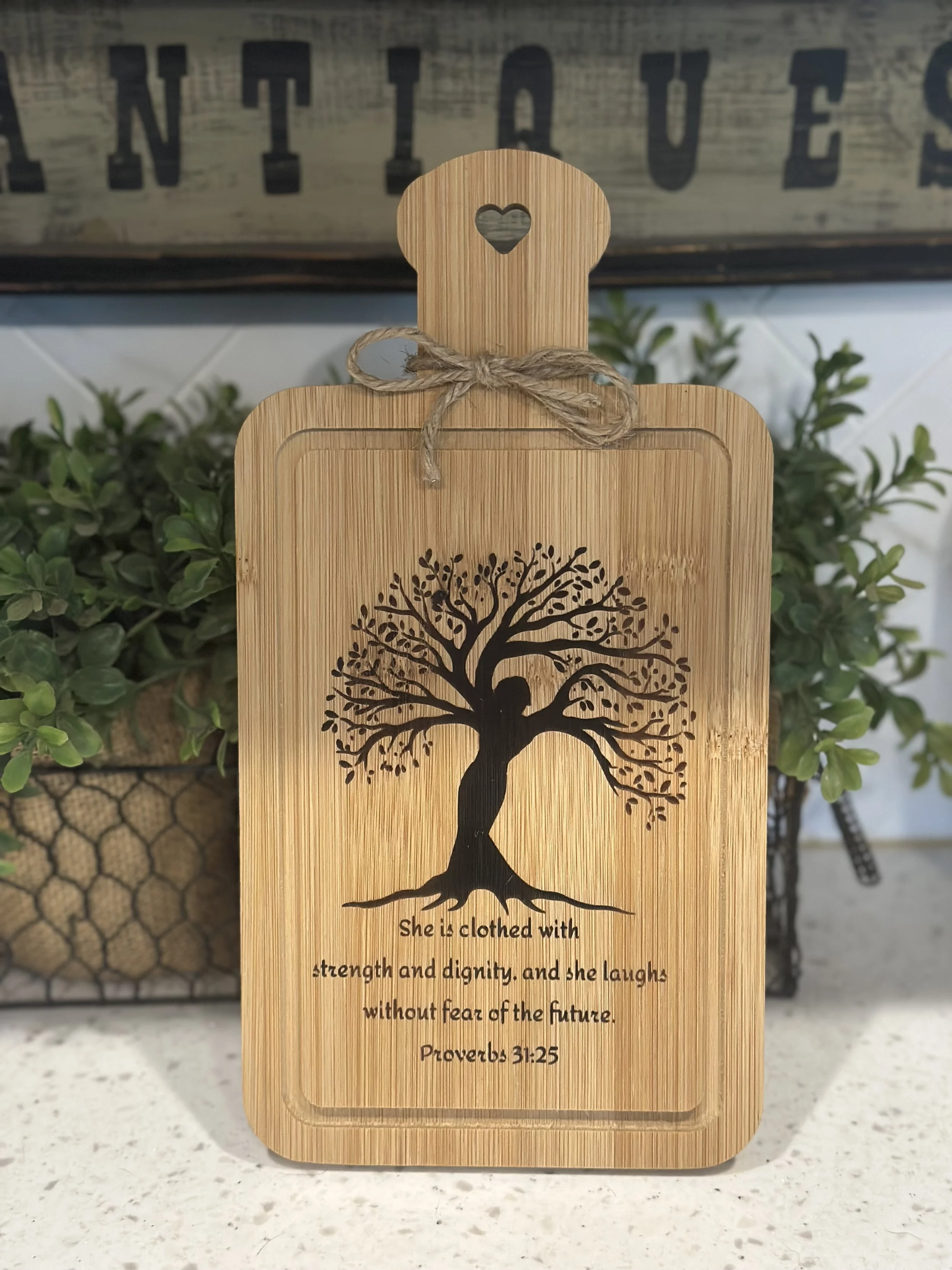 Proverbs 31:25 design | Inspiration | Decorative Cutting Board | Free Shipping