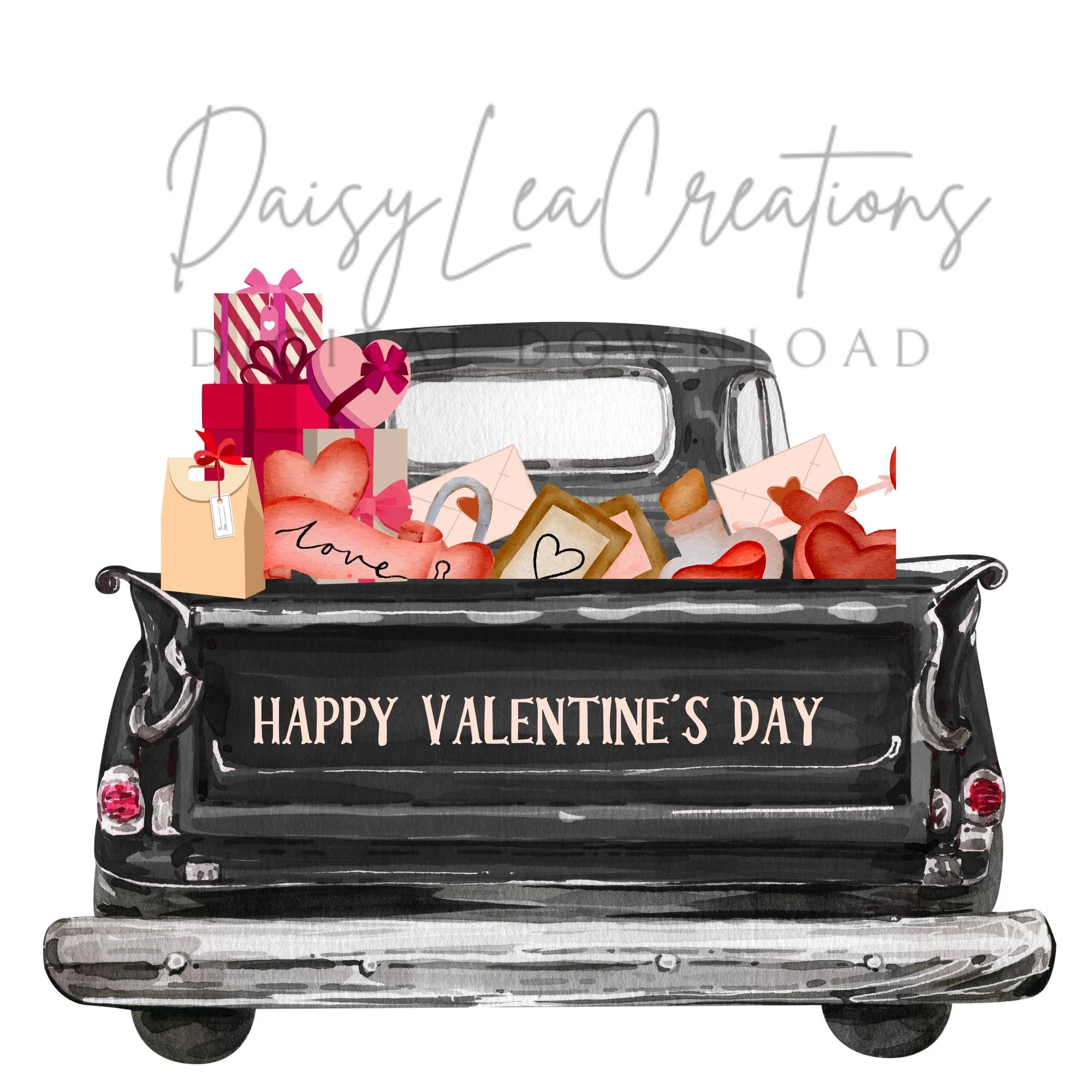 Vintage Truck | Valentine | PNG | Digital Download |