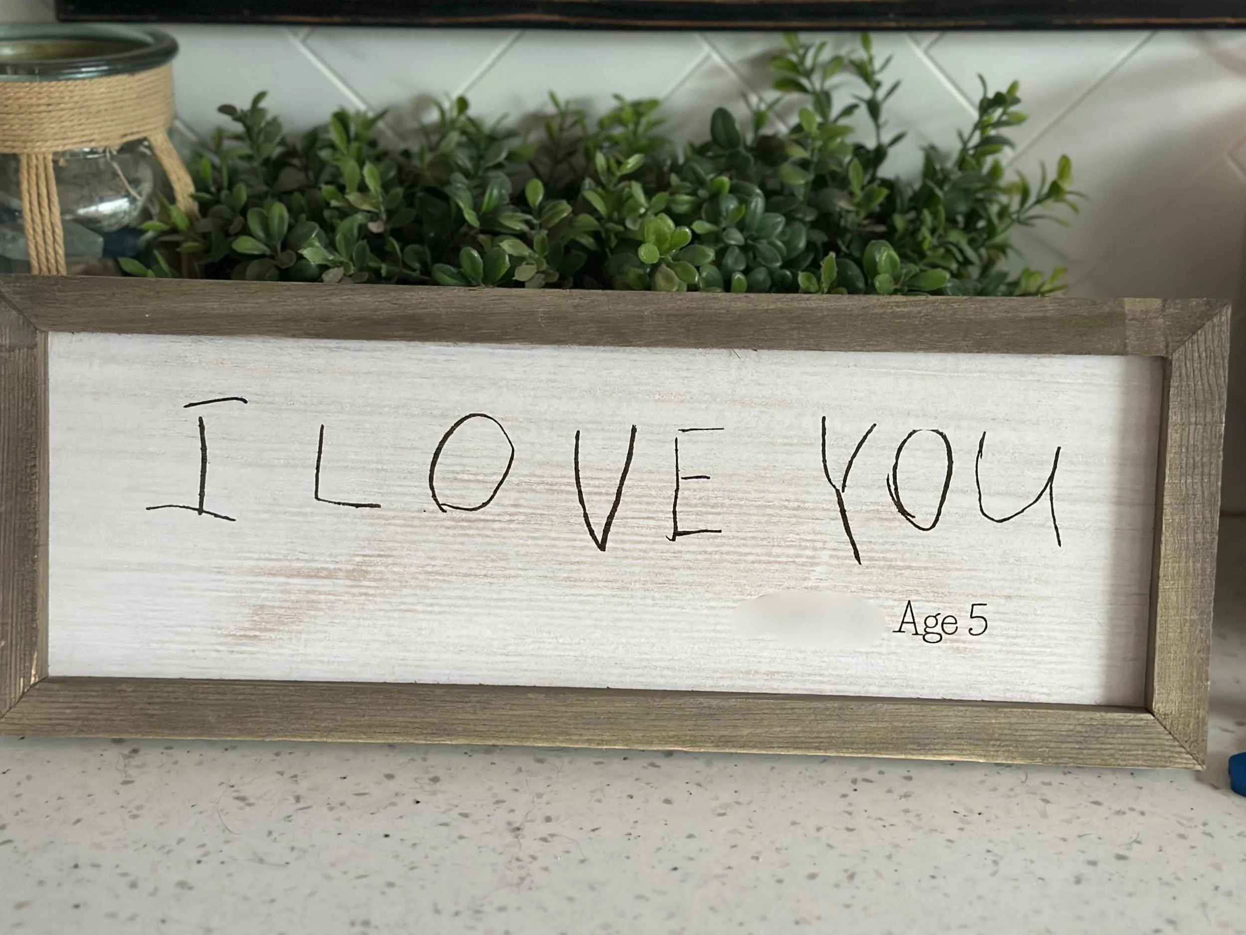Custom Handwriting Wood Sign | Child's Art Keepsake