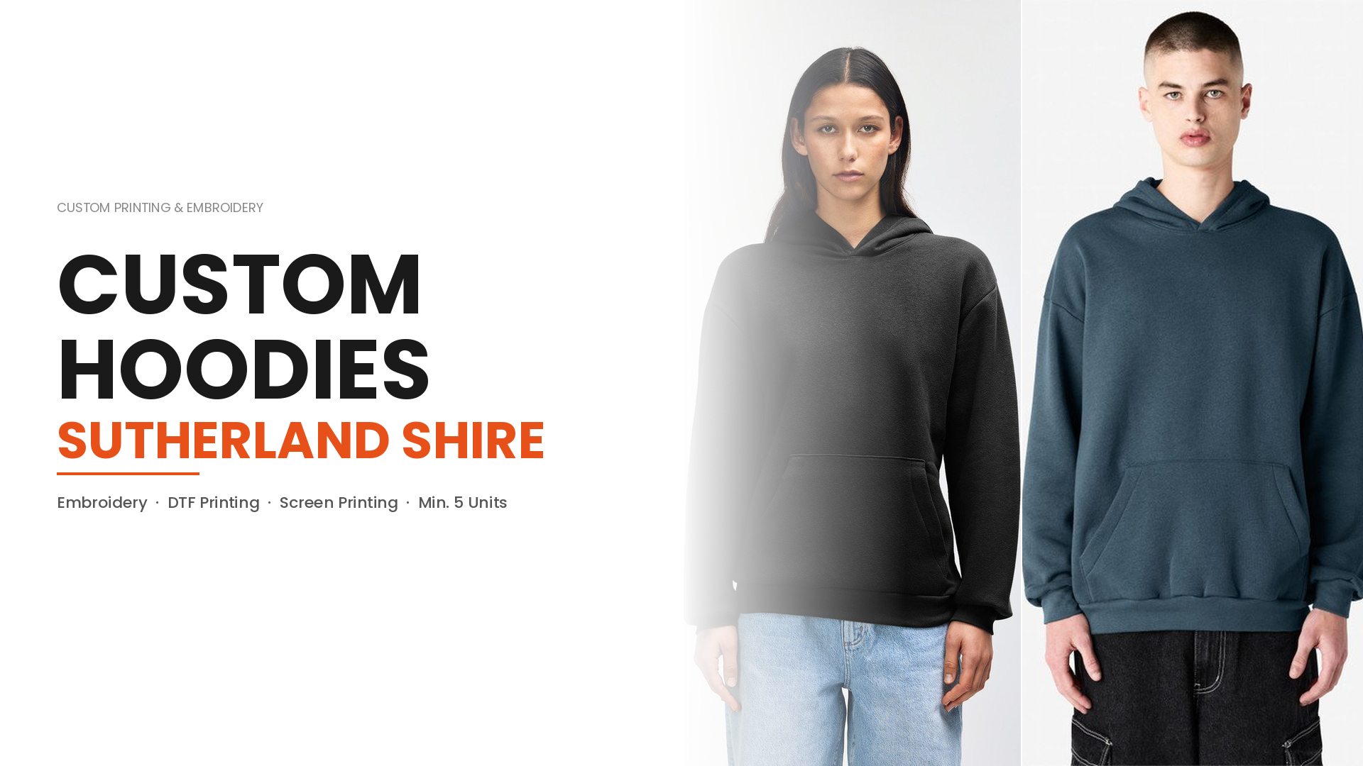 Custom Hoodies Sutherland Shire - Printing & Embroidery
