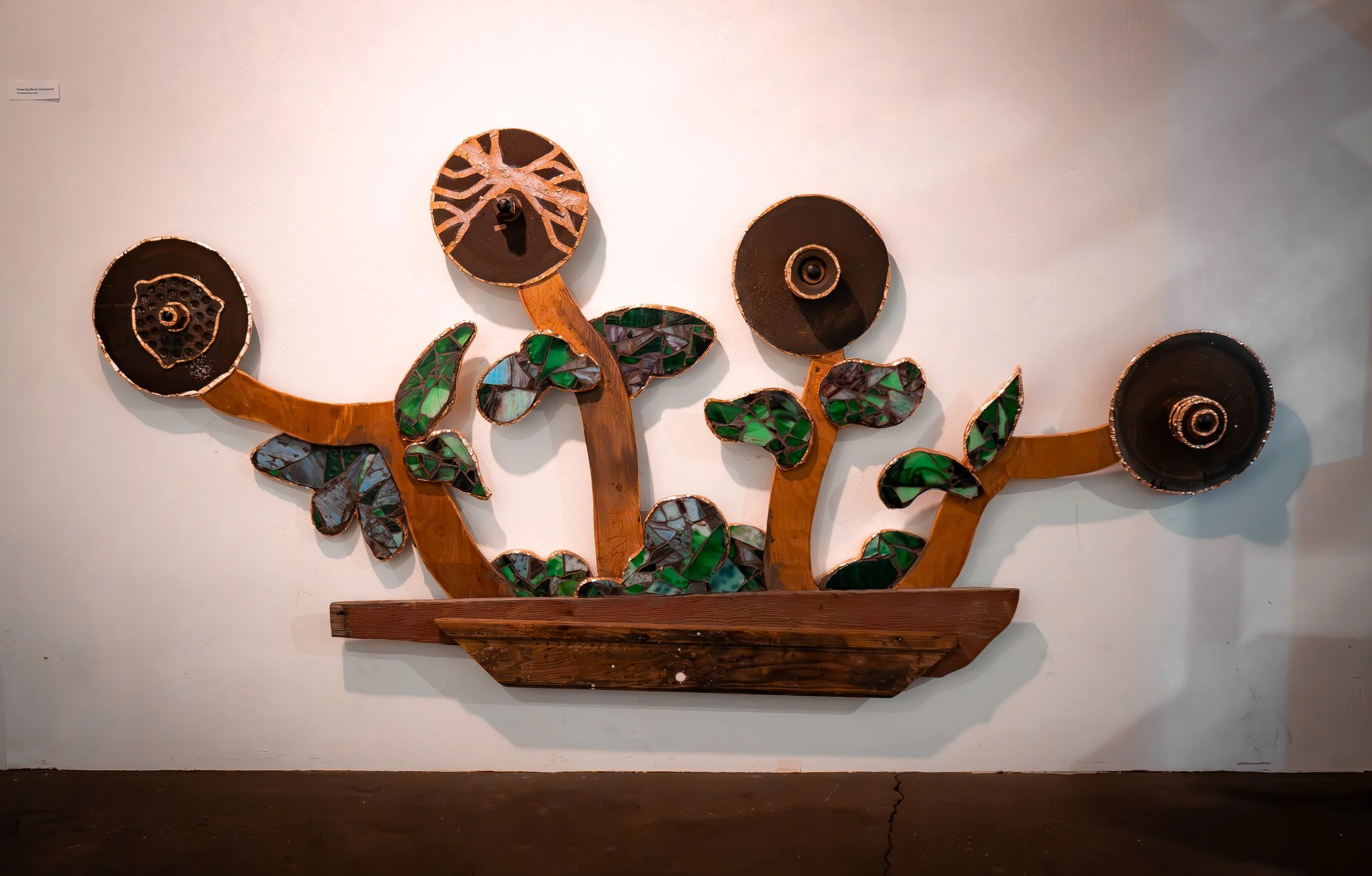Through The Earth
Wood, Glass, Copper, Objects
7ft x 5ft