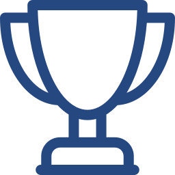 Outline drawing of a trophy cup.
