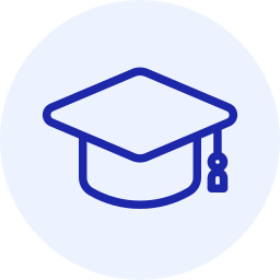 Icon of a graduation cap, representing education or academic achievement.