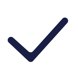 A blue check mark inside a circle indicating completion or approval.