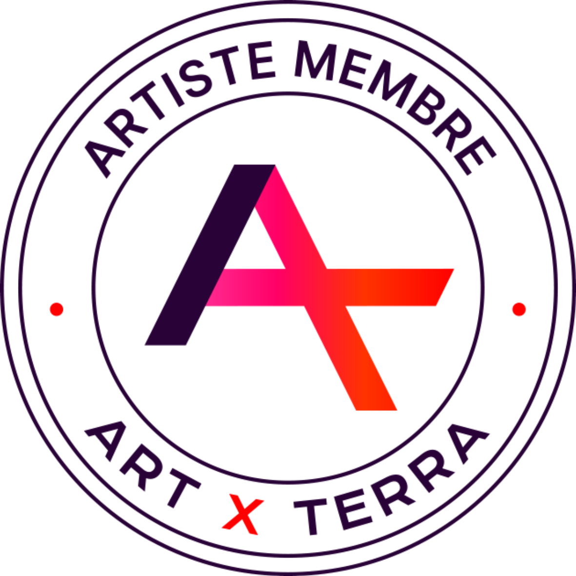 badge d'artiste peintre membre officiel de la communauté professionnelle d'artiste Artxterra