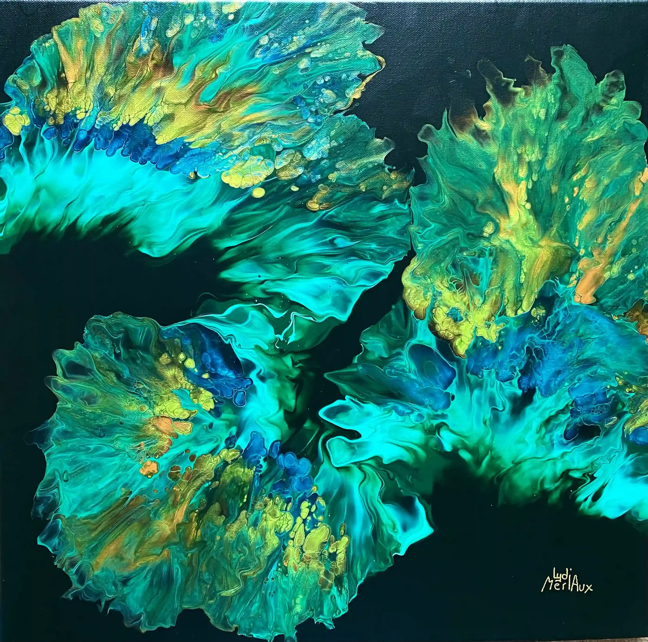 Nebulae — Acrylique fluide originale de Lydia Mériaux