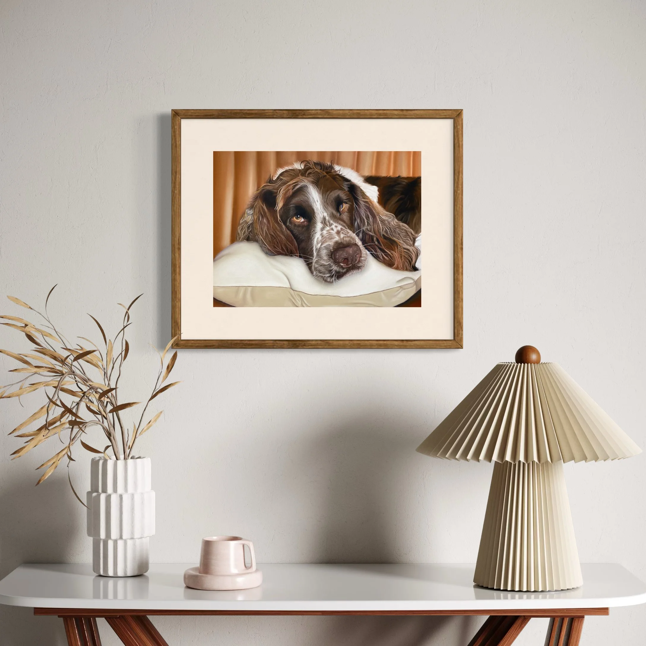 Portrait commémoratif d'un chien au pastel sec par Lydia Mériaux, artiste peintre en Picardie