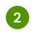 A round green marker with the number 2 inside.