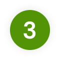 Green circular button with the number 3 in white.