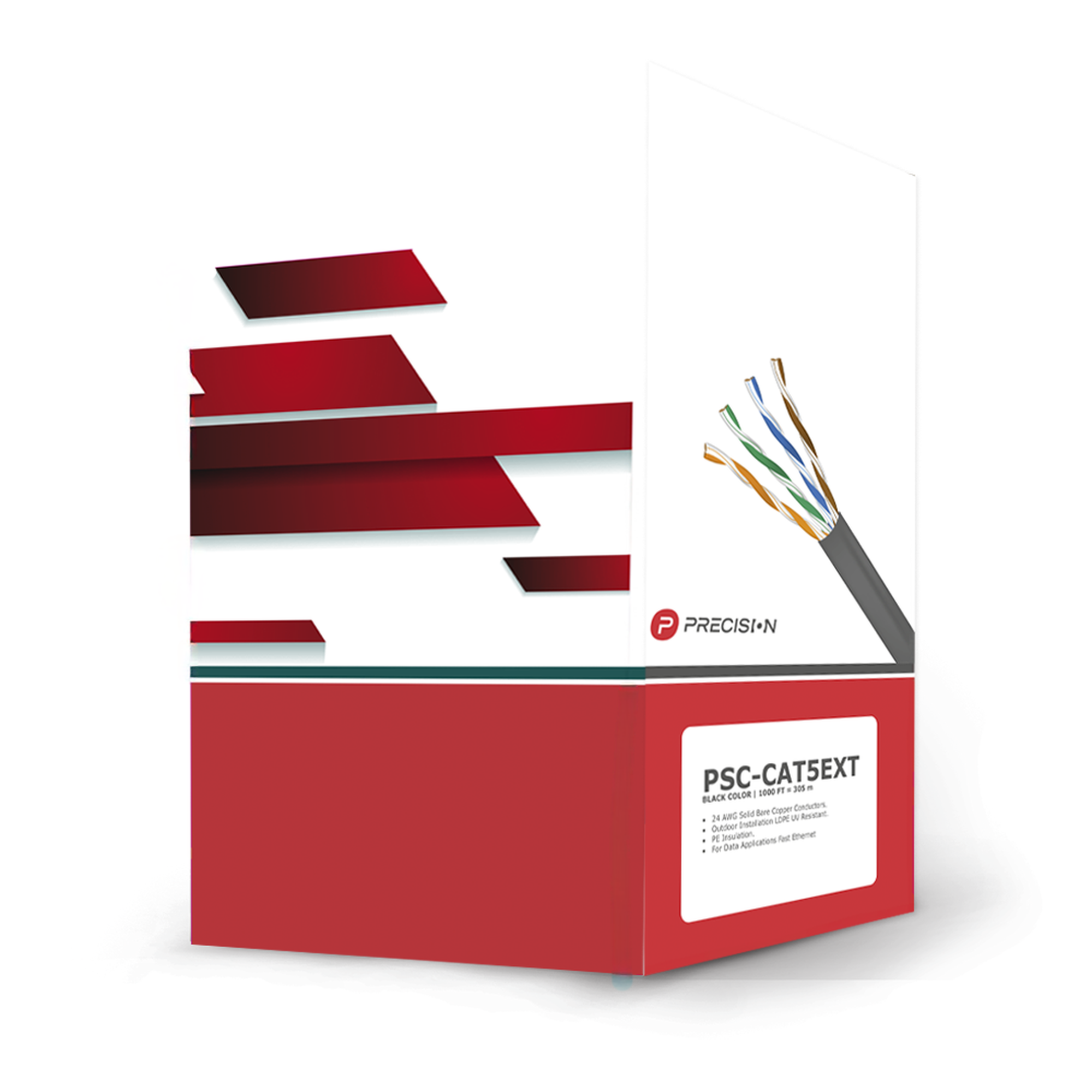 Cable Precision CAT5e Negro uso exterior