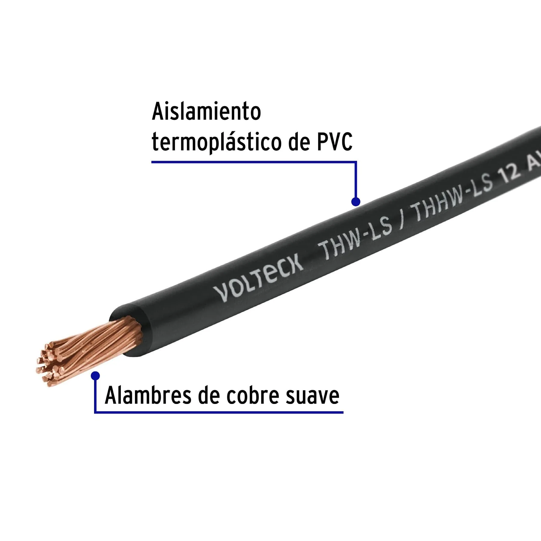 Cable de Cobre Volteck Cal. 12 (Venta por metro)