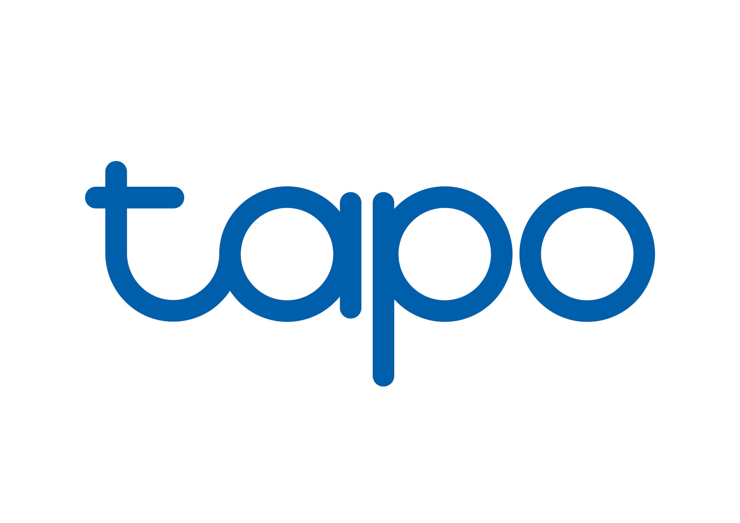 Logotipo de TAPO con letras en color azul oscuro y fondo transparente.