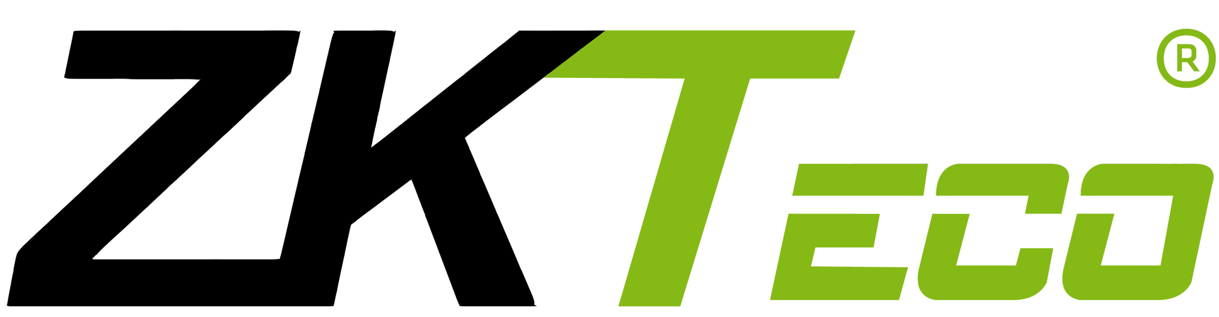 Logotipo de ZKTeco en colores negro y verde.