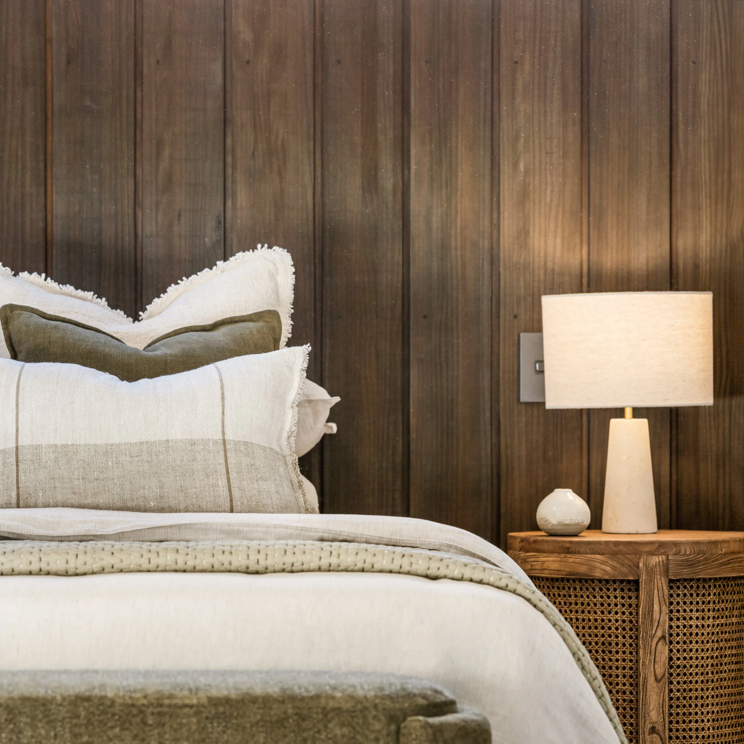 It's the considered details that bring a space together.

The texture of linen.
The warmth of timber.
A handcrafted ceramic.
A well-placed book.

Each piece adds a layer of warmth, character and texture without overwhelming the space.

Styling isn't 