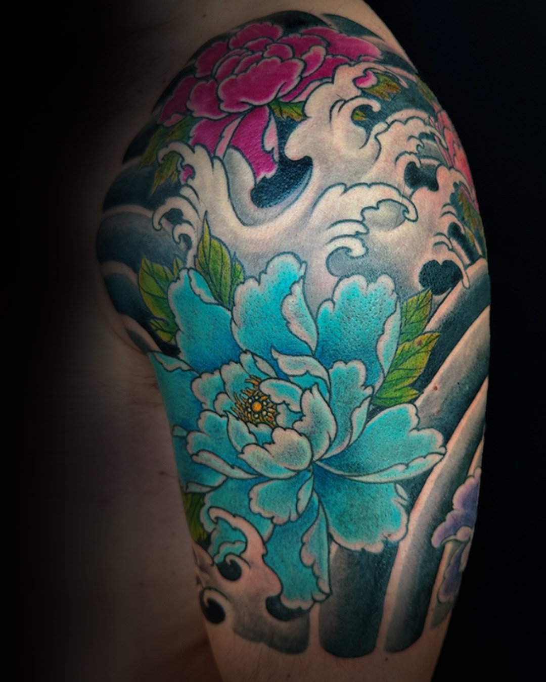 Peony Sleeve Tattoo , Botan , Halfsleeve, Japan Tattoo , Horimono