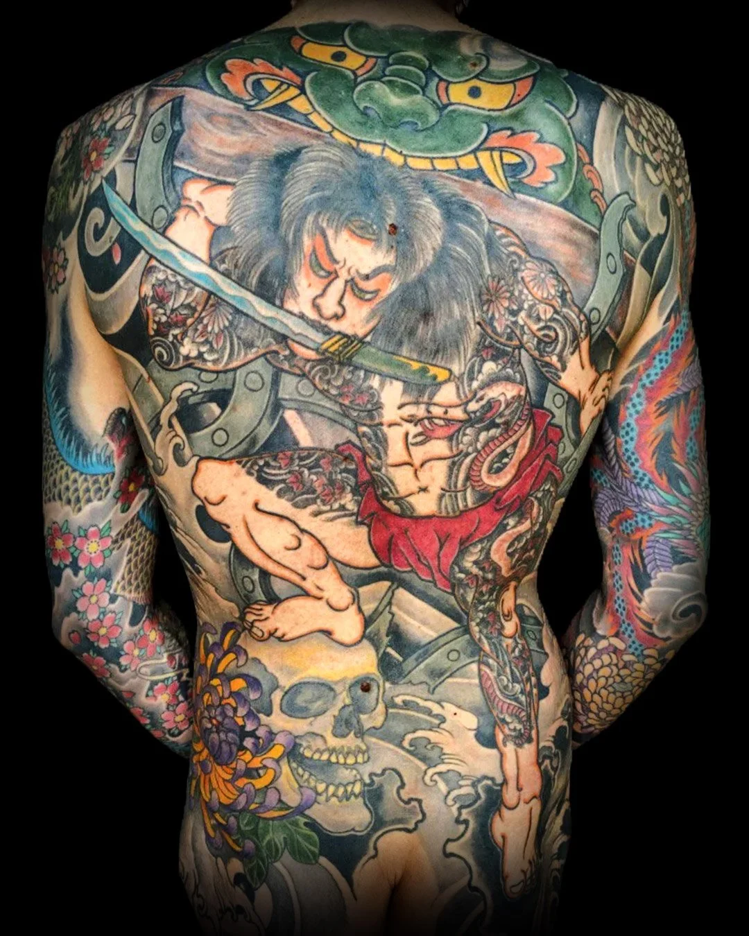 Suikoden , Backpiece , Horimono, Rorihakucho Chojun,  Japan Tattoo