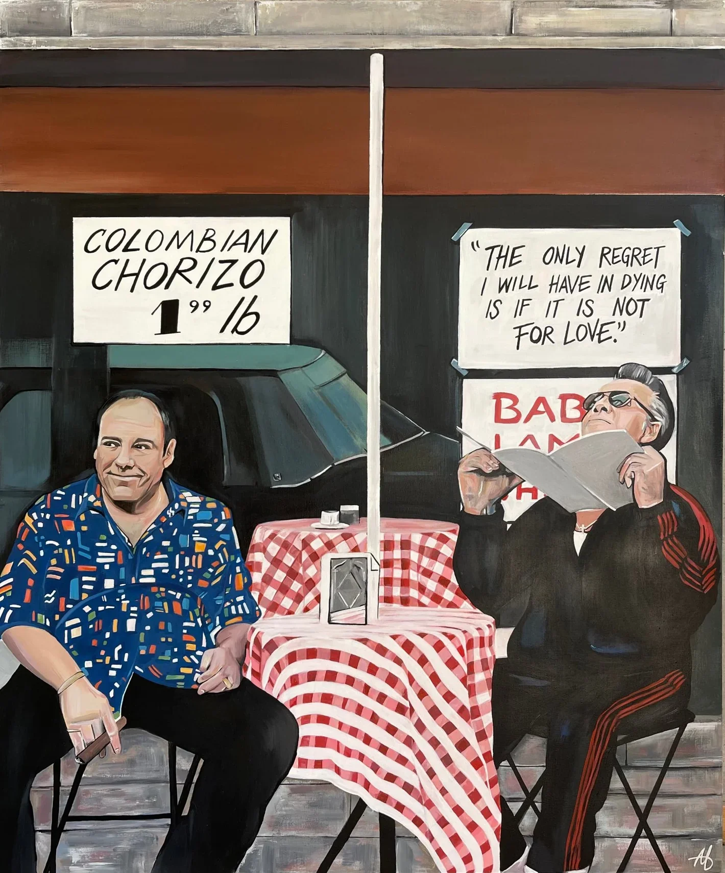 Tony soprano, Sopranos painting, Gabriel García Márquez, sopranos, hbo, tony soprano painting