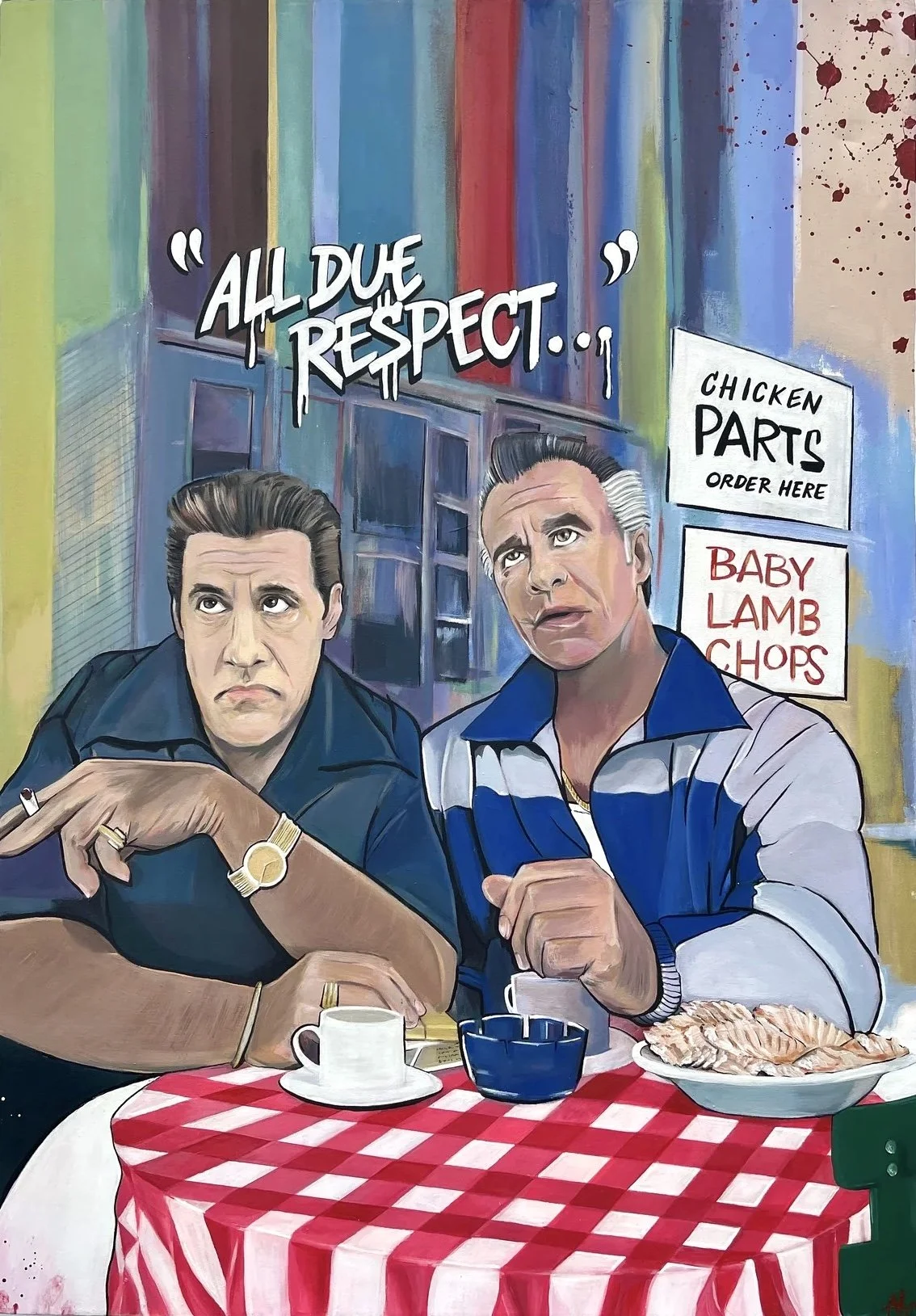 all due respect, paulie walnuts, silvio dante, sopranos, sopranos painting
