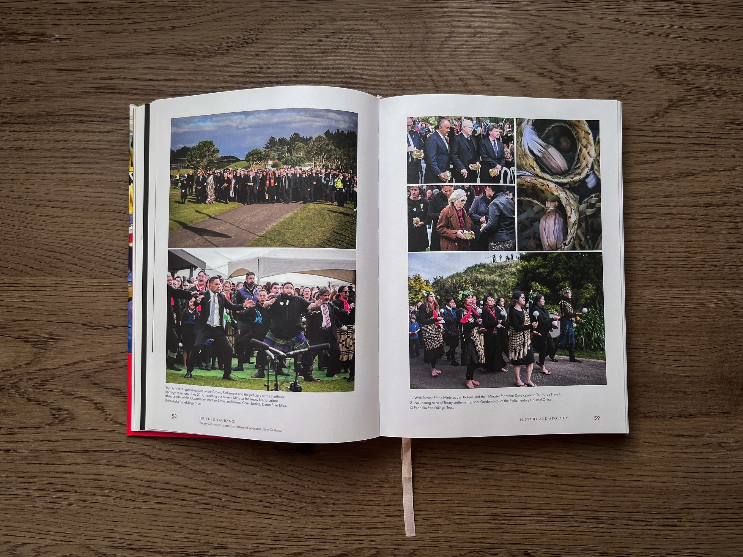 He Kupu Taurangi internal spreads book design