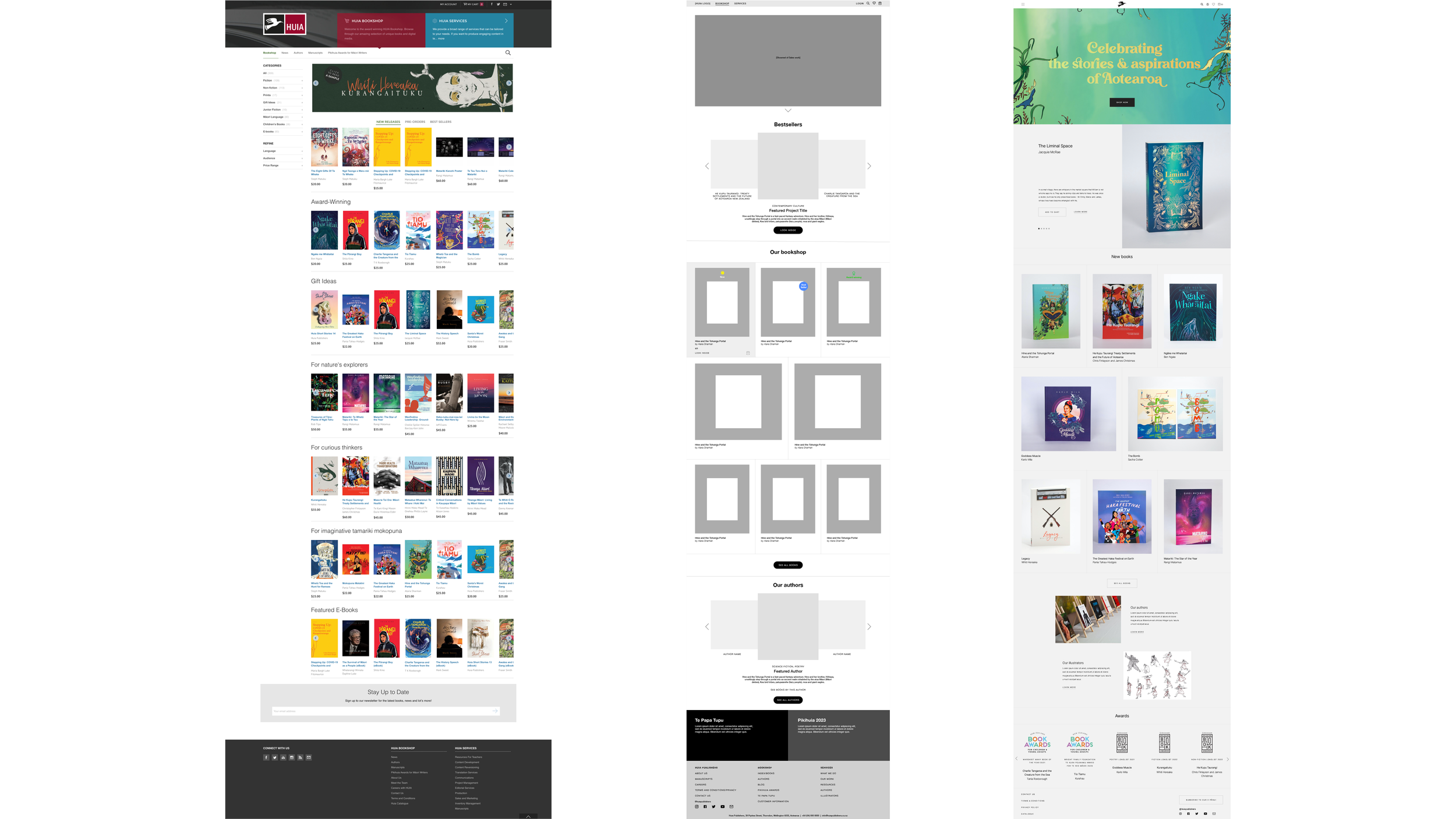 HUIA website evolution