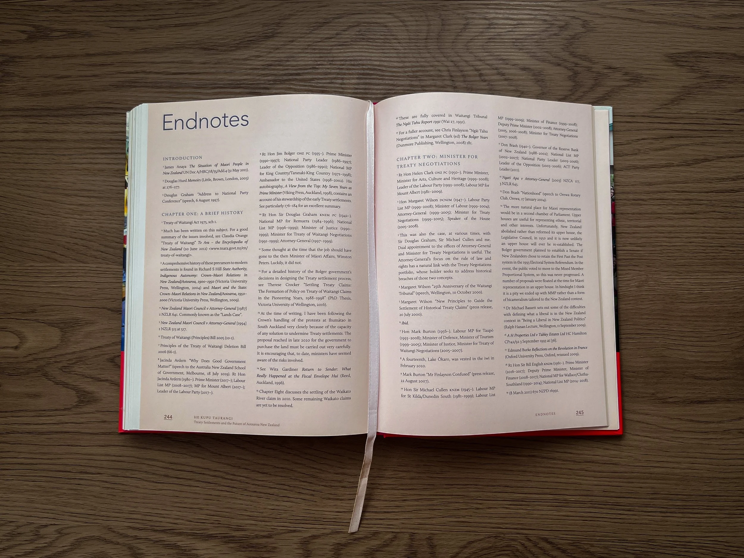 He Kupu Taurangi internal spreads book design