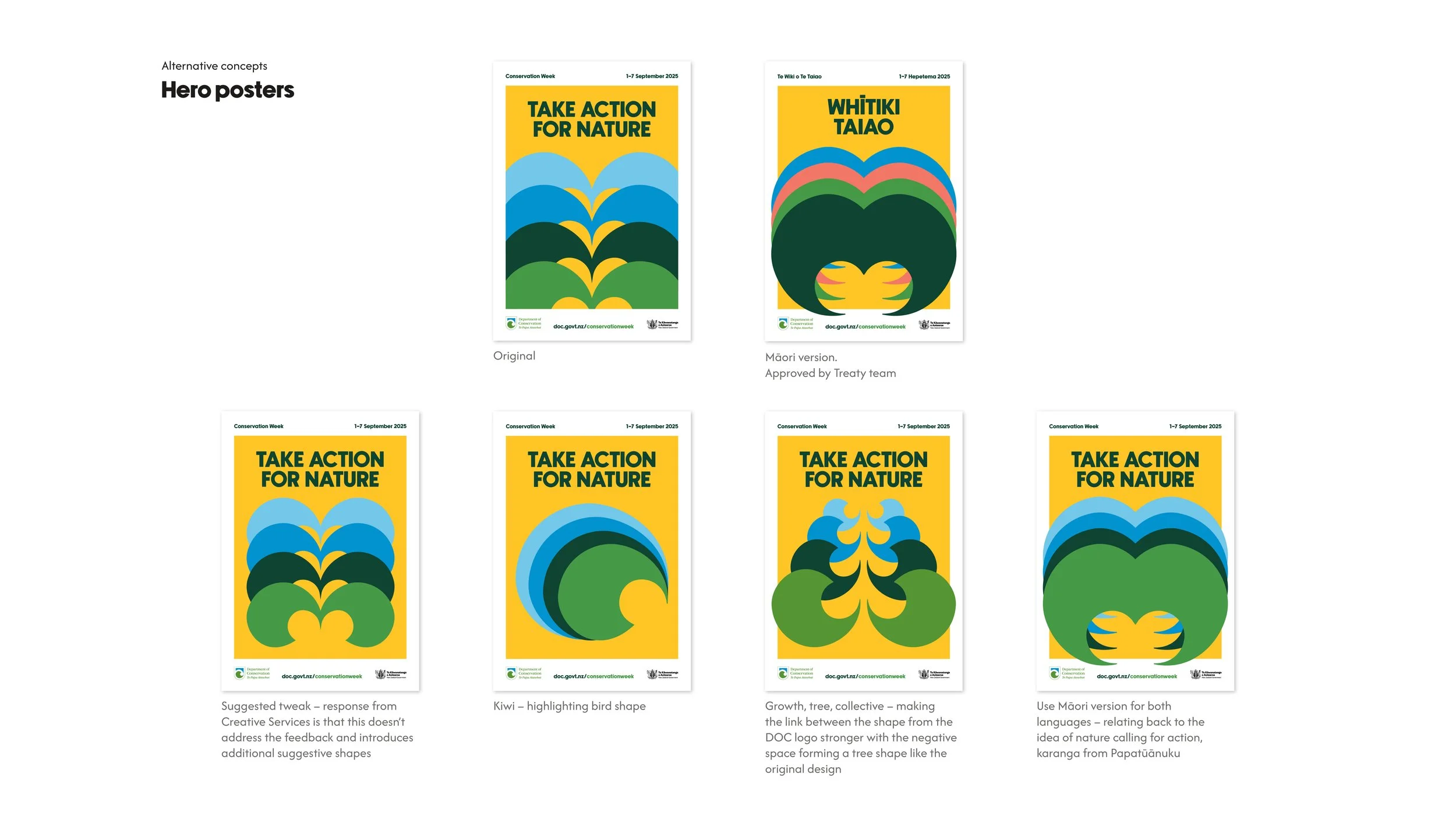 Conservation Week hero poster alternative options