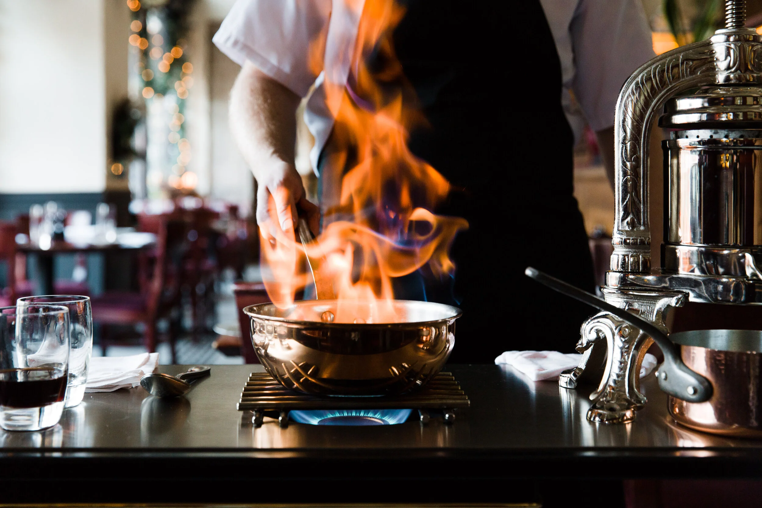 $175 for a whole duck and accoutrement  Once confirmed, our special Duck a la Presse menu will be sent with course additions, flambée dessert options, and suggested wine pairings.Call with any questions, or to reserve directly: 651-222-5676. Otherwi…