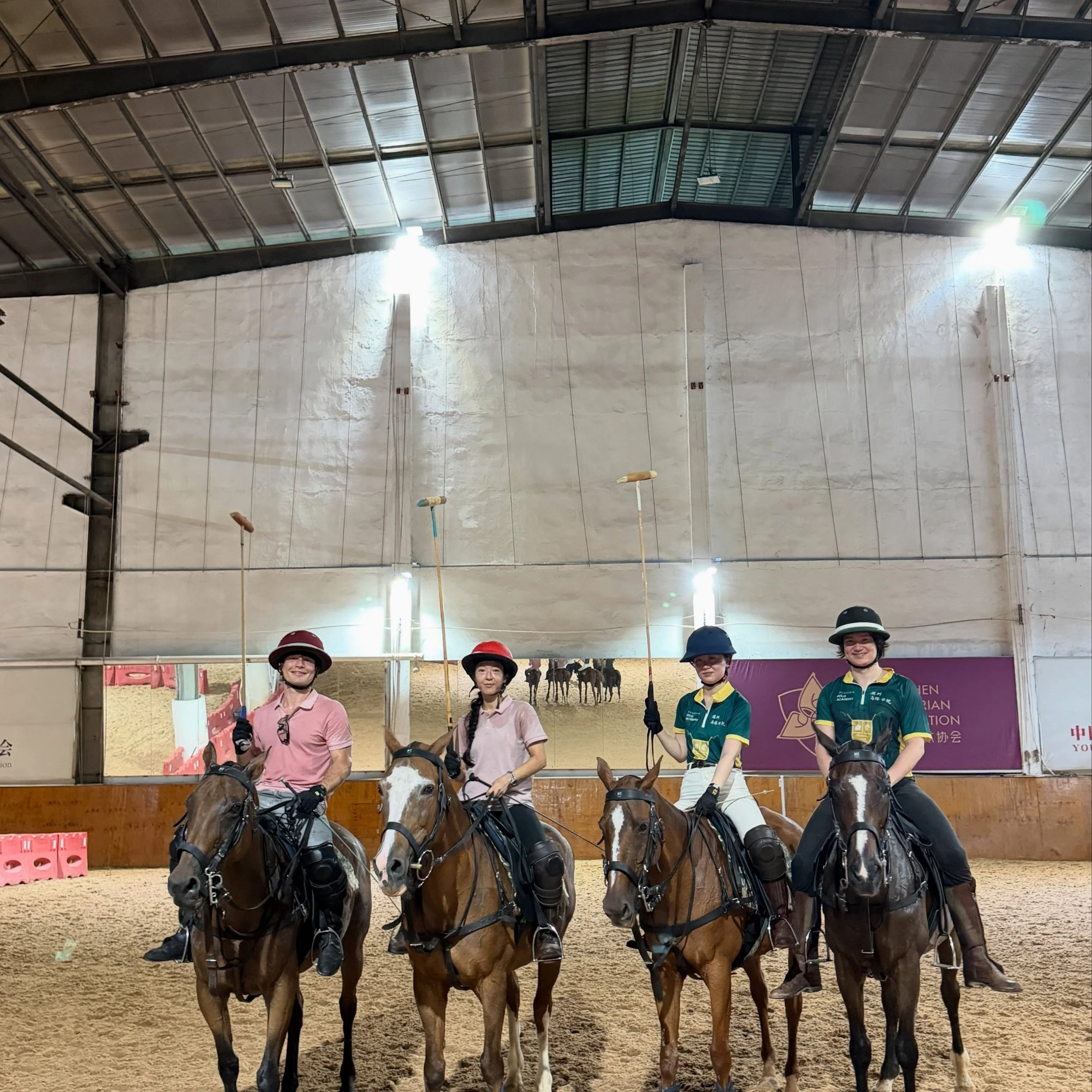 First-ever polo club match in the books! Thanks to all for coming out! We are so excited for the future of polo here! #polo #hkig #polosport #horsepolo